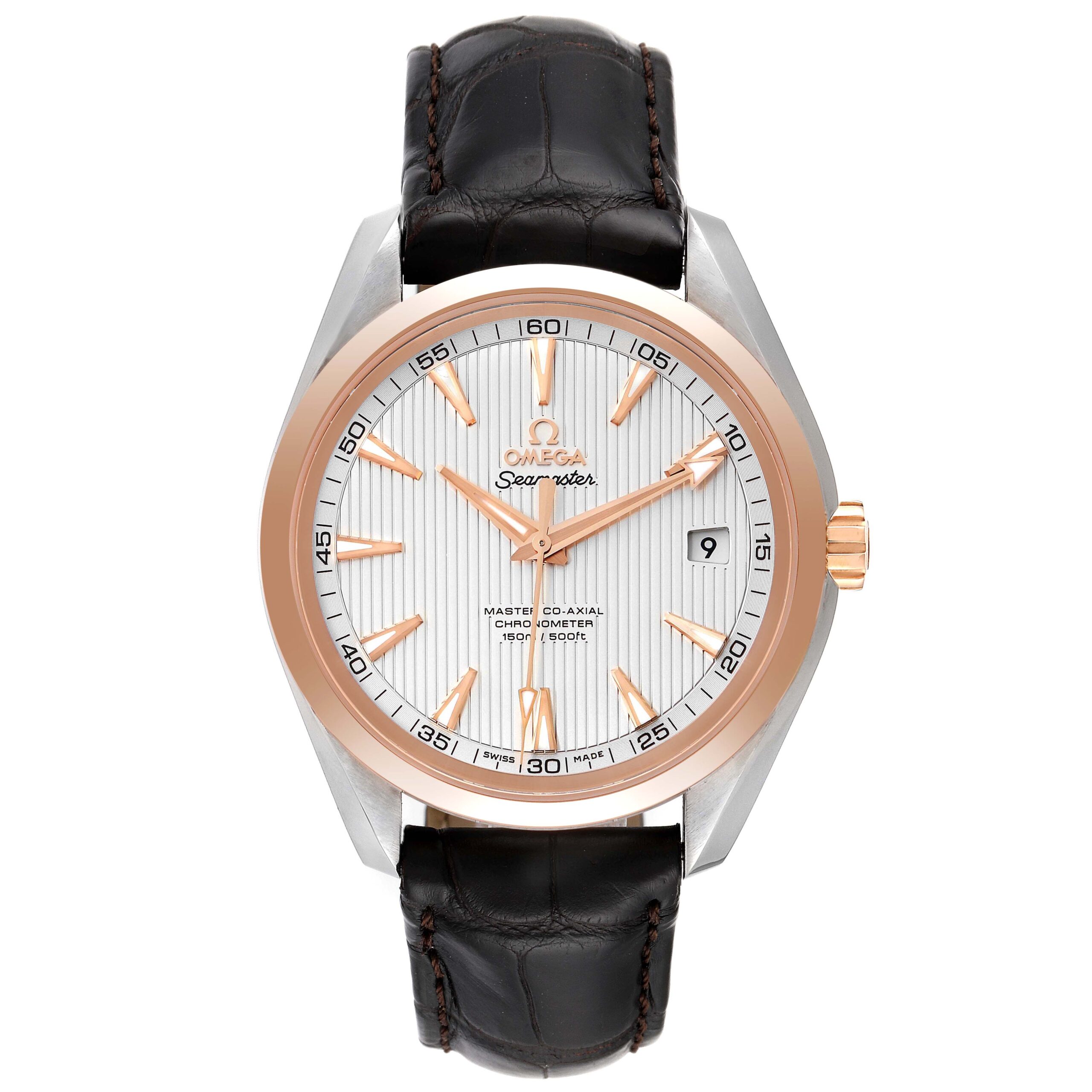 Omega Seamaster Aqua Terra Steel Rose Gold Mens Watch 231.23.42.21.02.001 Box Card