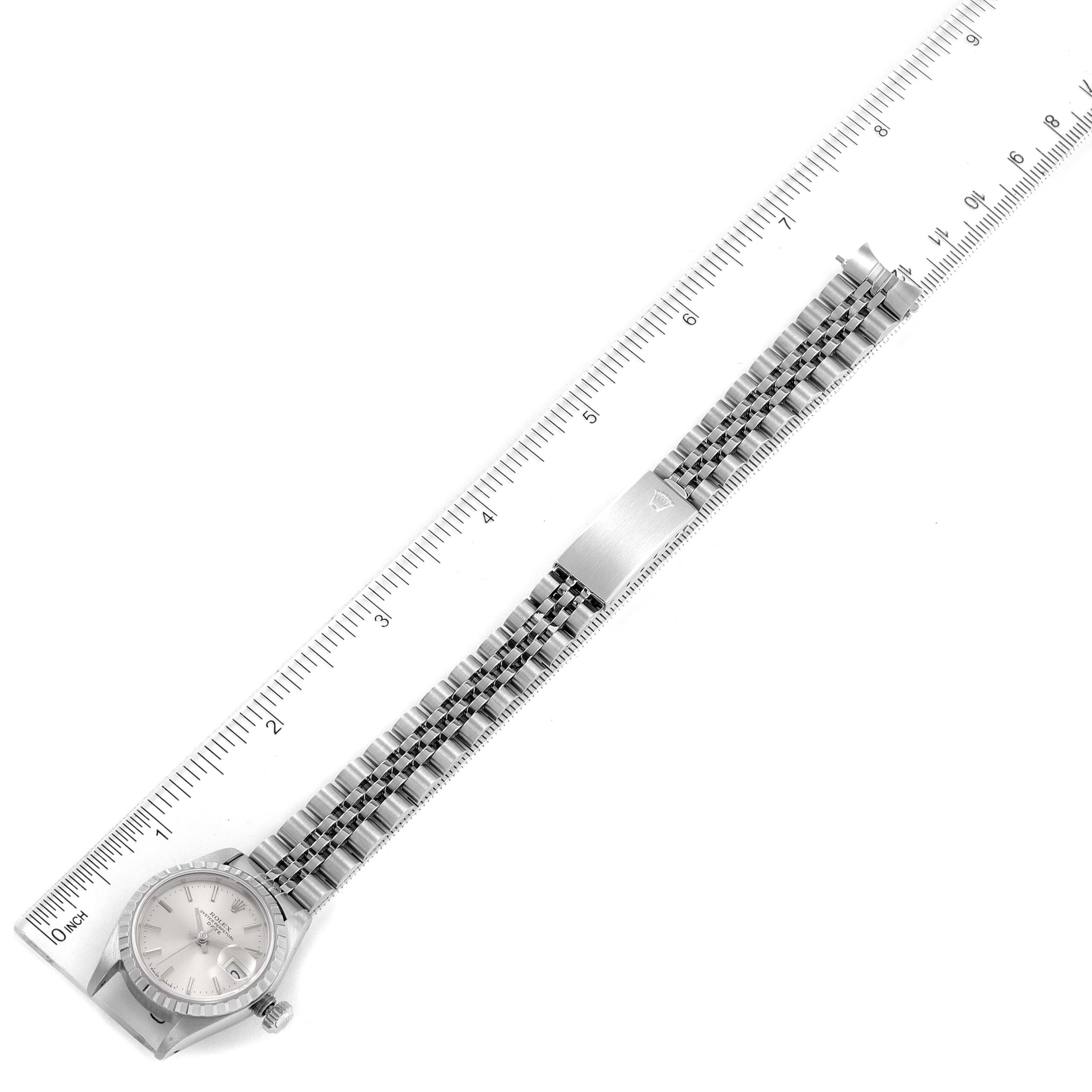 Rolex Date Silver Dial Jubilee Bracelet Steel Ladies Watch 69240