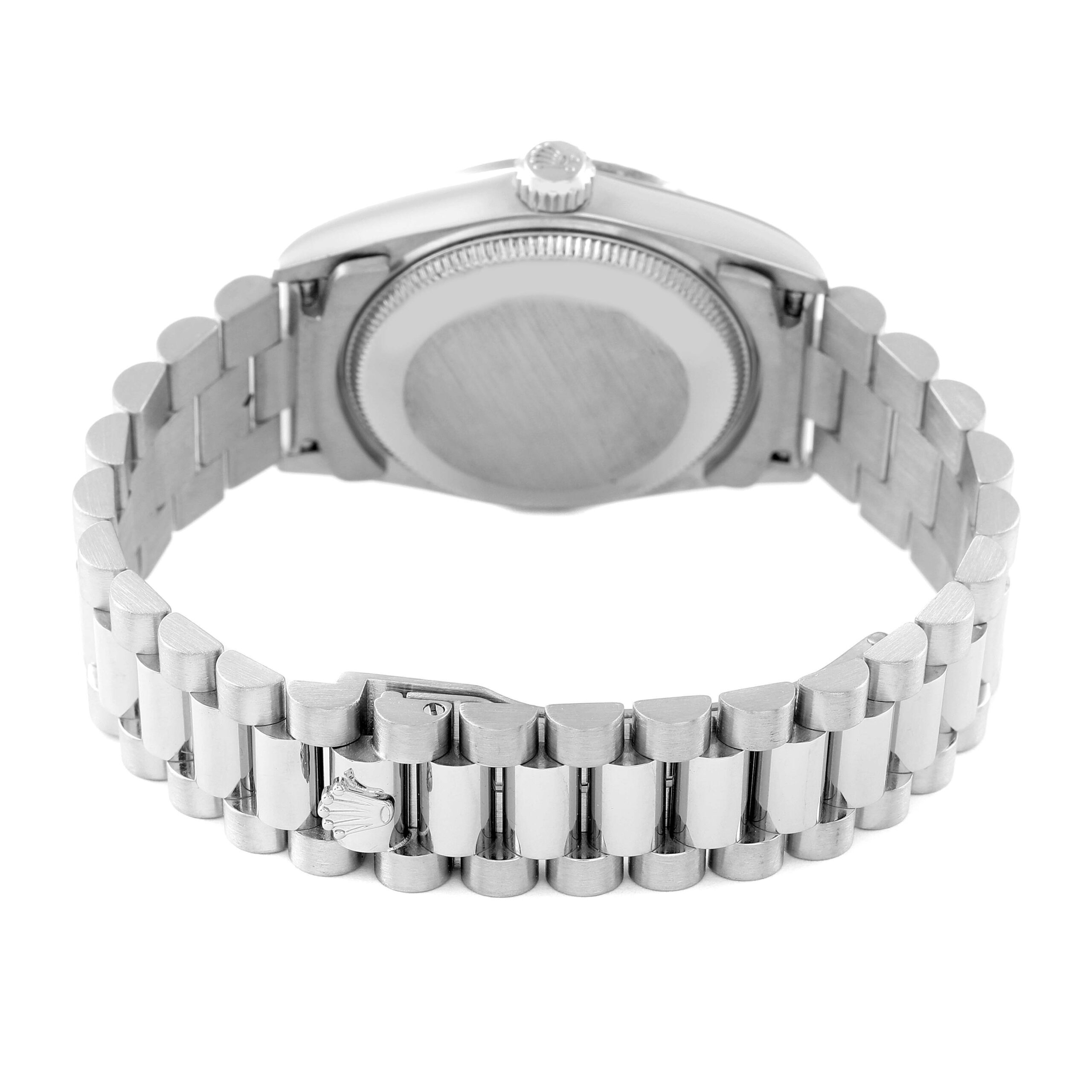 Rolex President Midsize White Gold Blue Diamond Dial Ladies Watch 78279