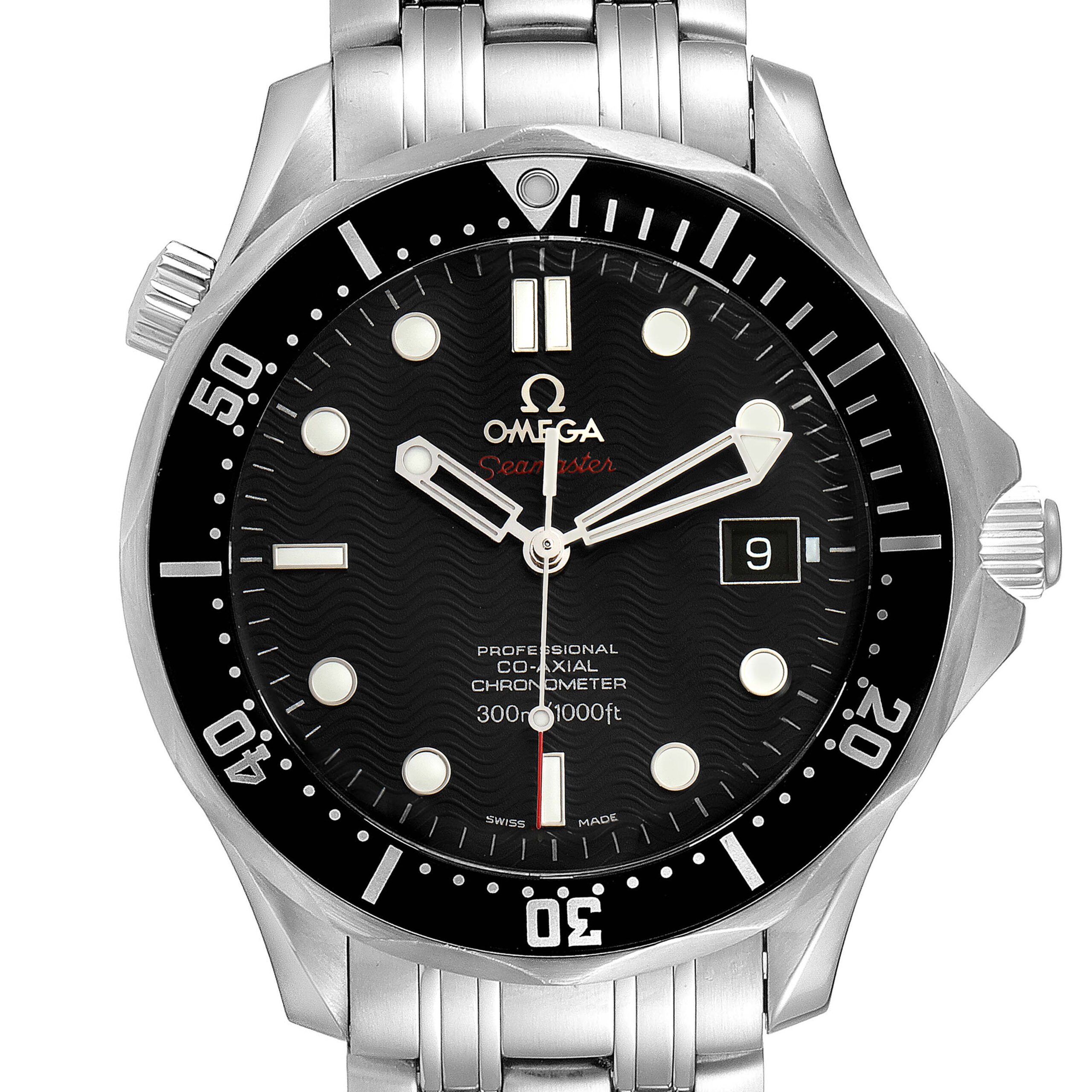 Omega Seamaster Black Dial Steel Mens Watch 212.30.41.20.01.002 Card