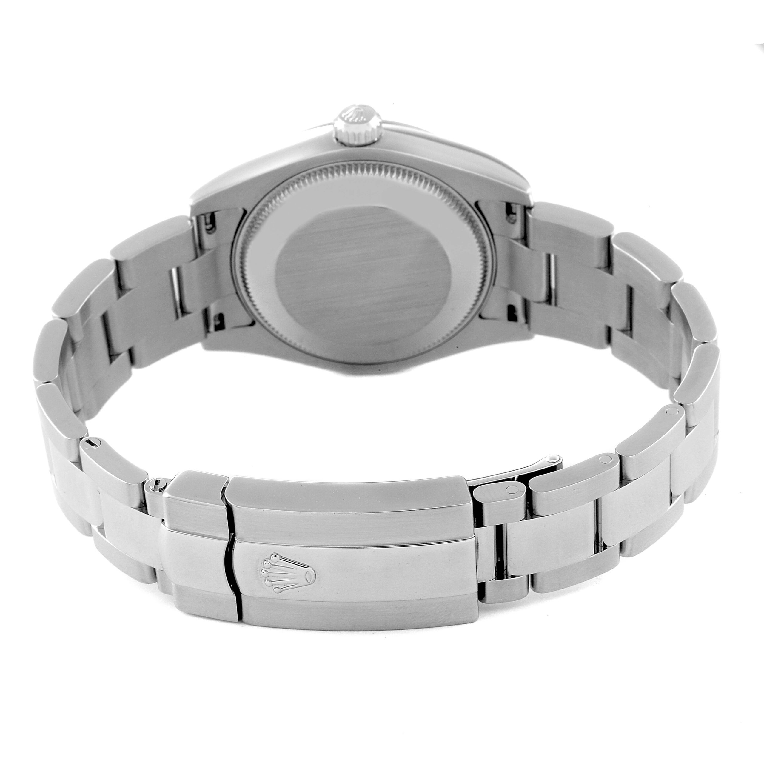 Rolex Datejust Midsize Steel Black Sunbeam Dial Ladies Watch 178240 Box Card