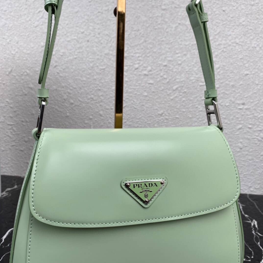 Prada Cleo Bag Dupe Brushed Leather Flap Shoulder Bag