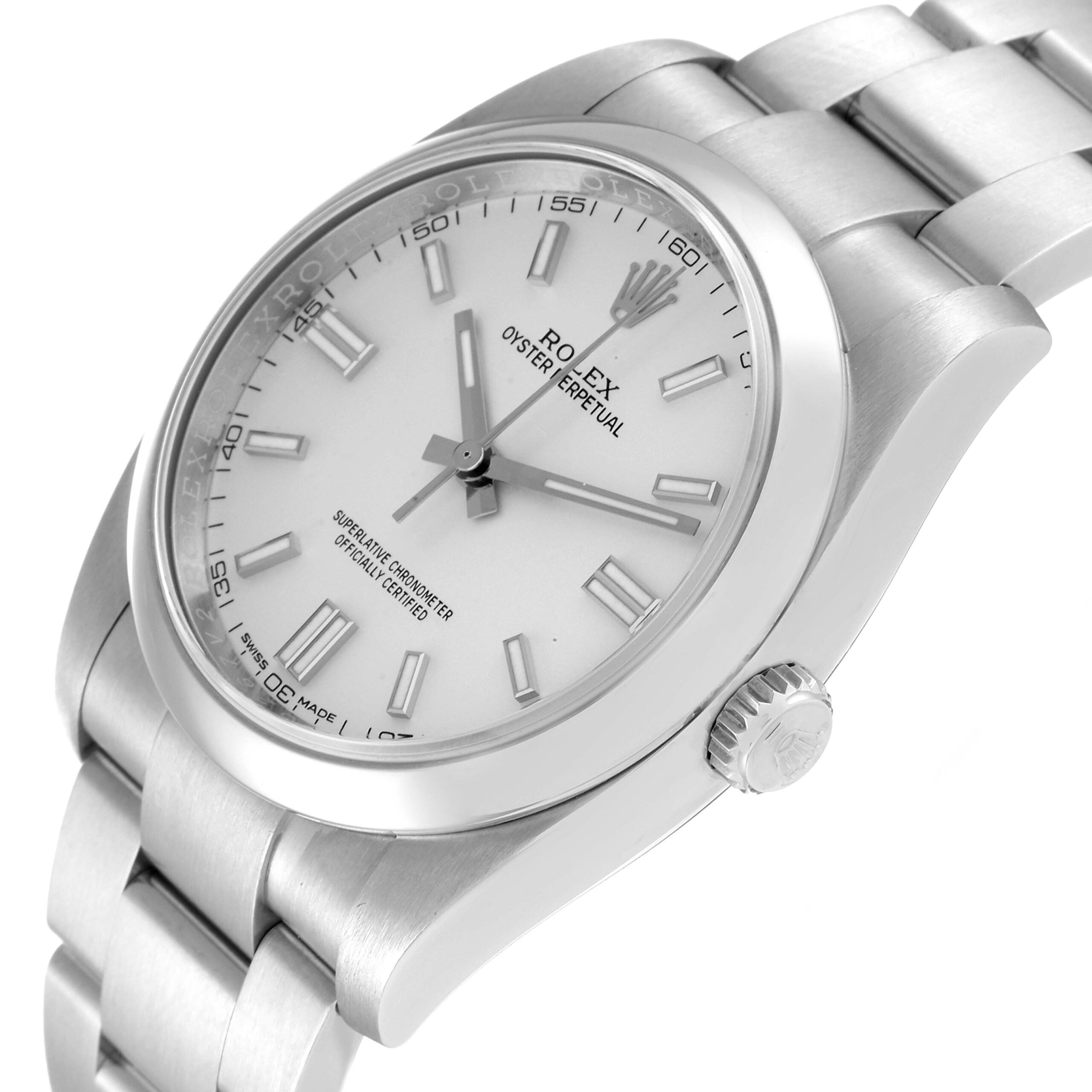 Rolex Oyster Perpetual 36 Silver Dial Steel Mens Watch 116000