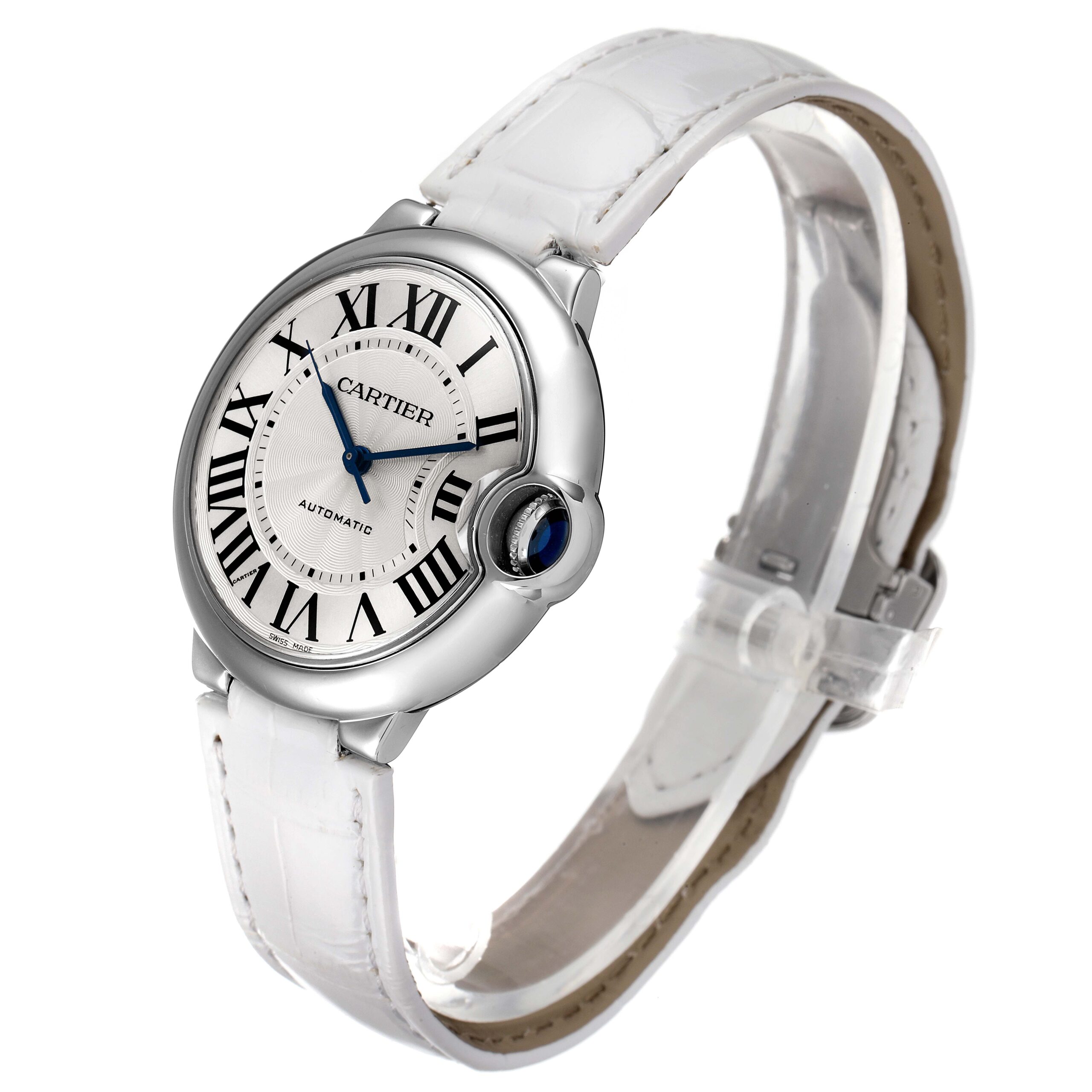 Cartier Ballon Bleu Automatic Steel Mens Watch W69017Z4 Box Papers