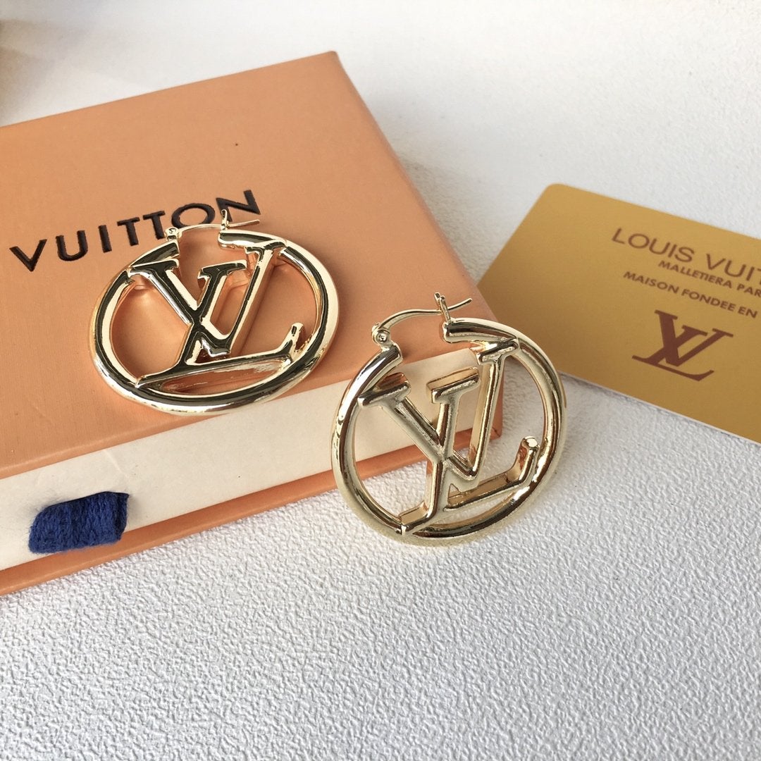 LV Fashion Letter Hollow Earrings
