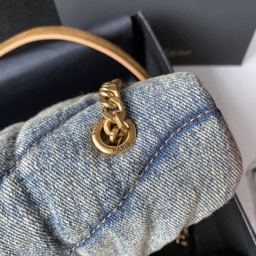 YSL Replica Saint Laurent Loulou Denim Shoulder Bag