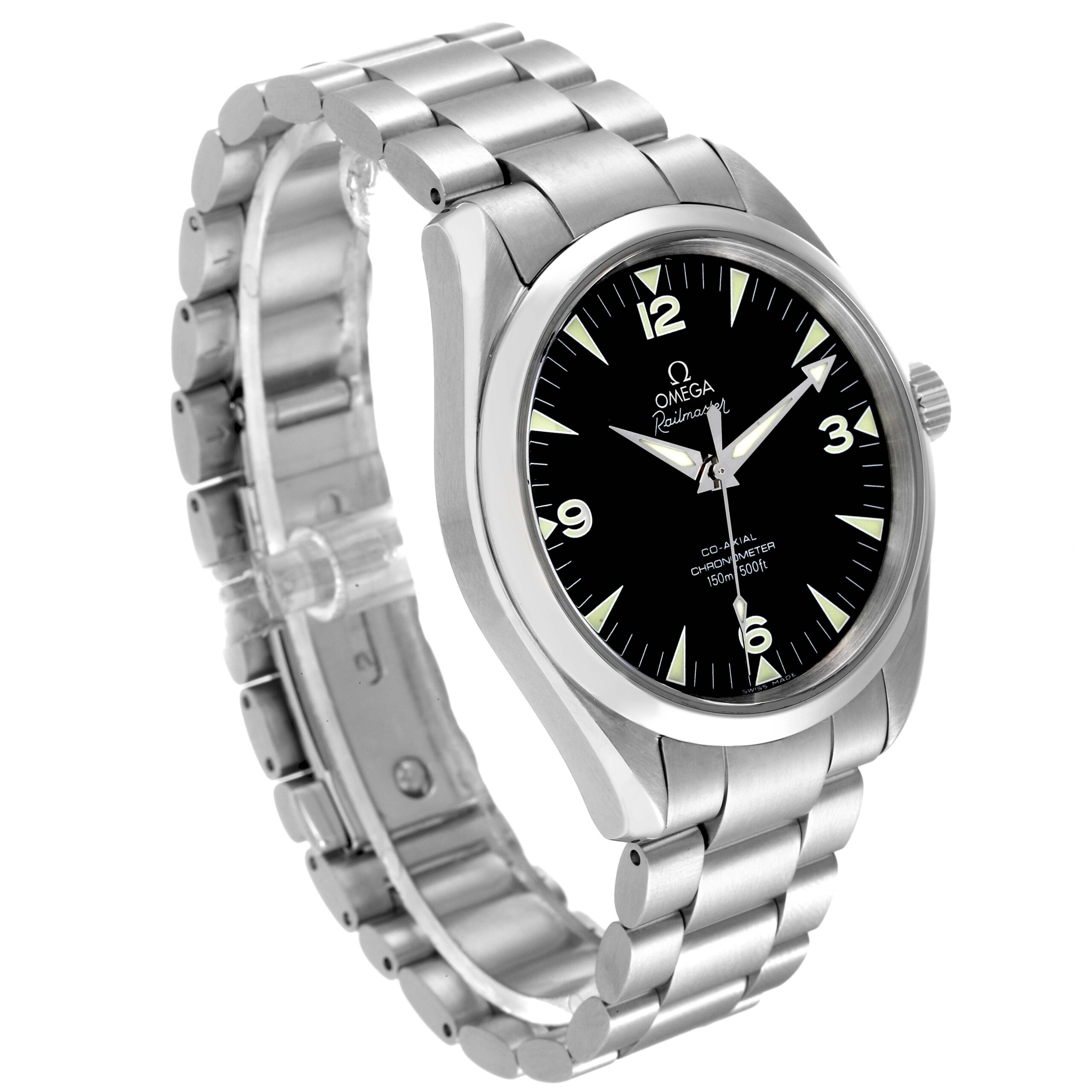 Omega Seamaster Railmaster Co-Axial Steel Mens Watch 2503.52.00 Box Card