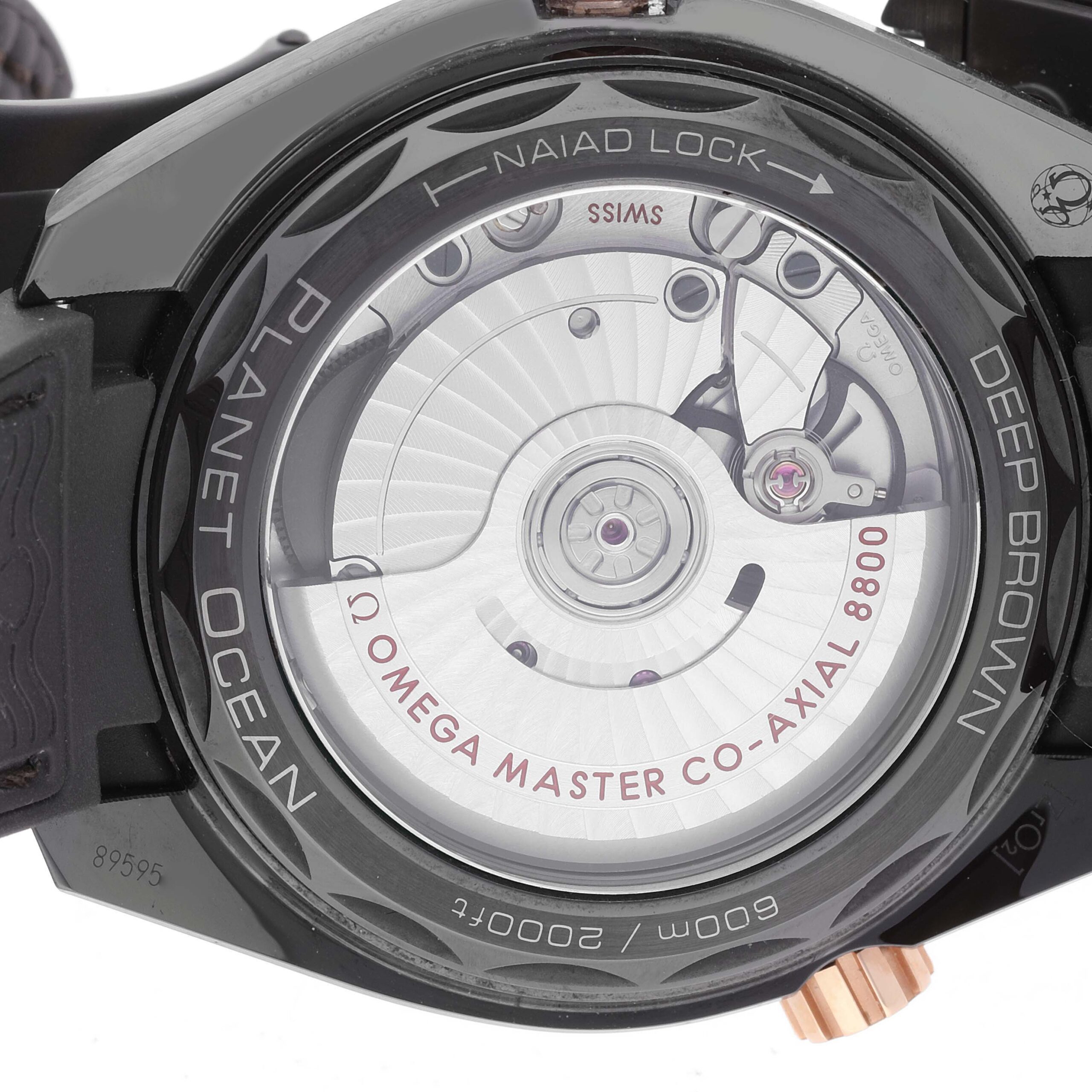 Omega Planet Ocean Rose Gold Ceramic Mens Watch 215.62.40.20.13.001 Box Card