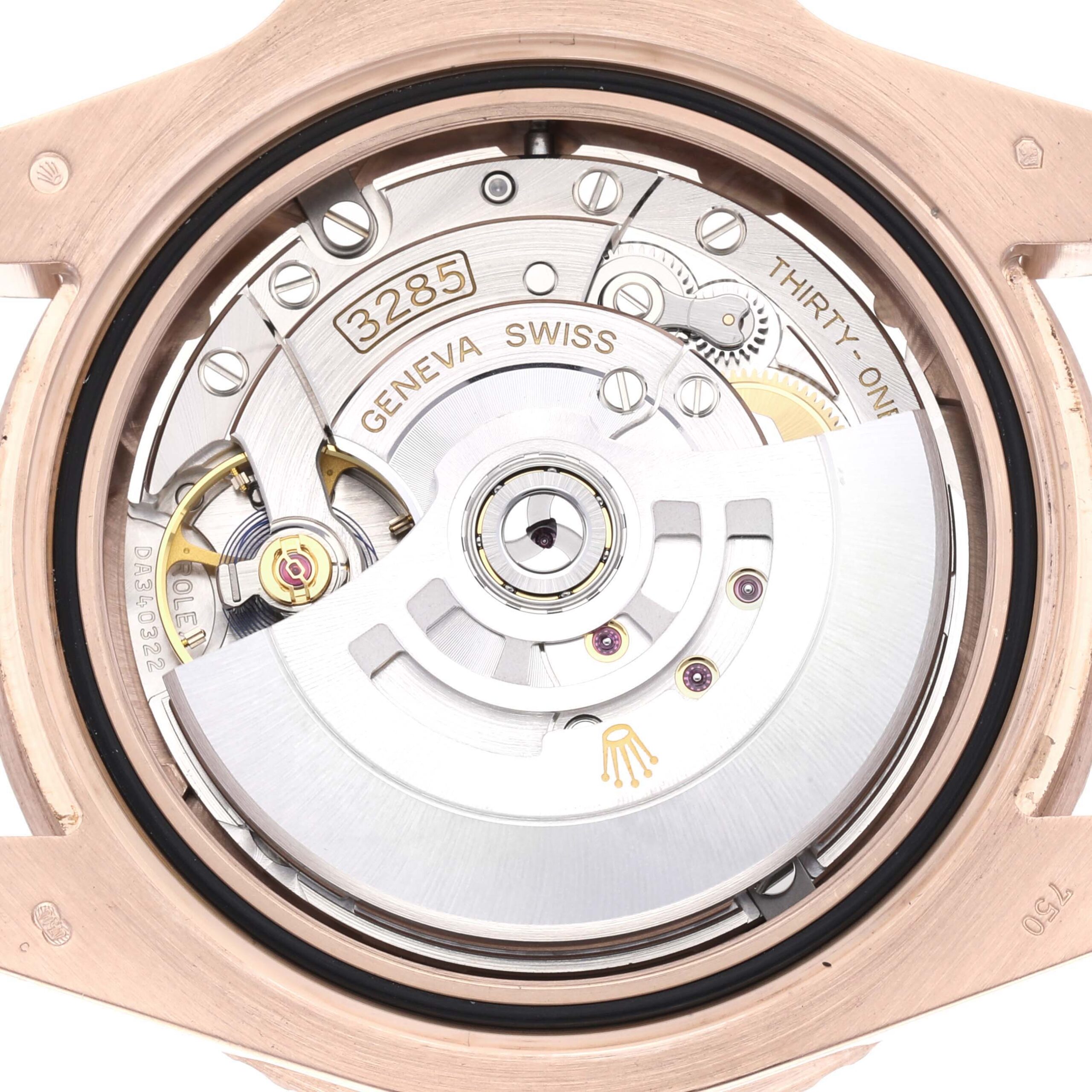 Rolex GMT Master II Black Brown Root Beer Rose Gold Mens Watch 126715 Box Card