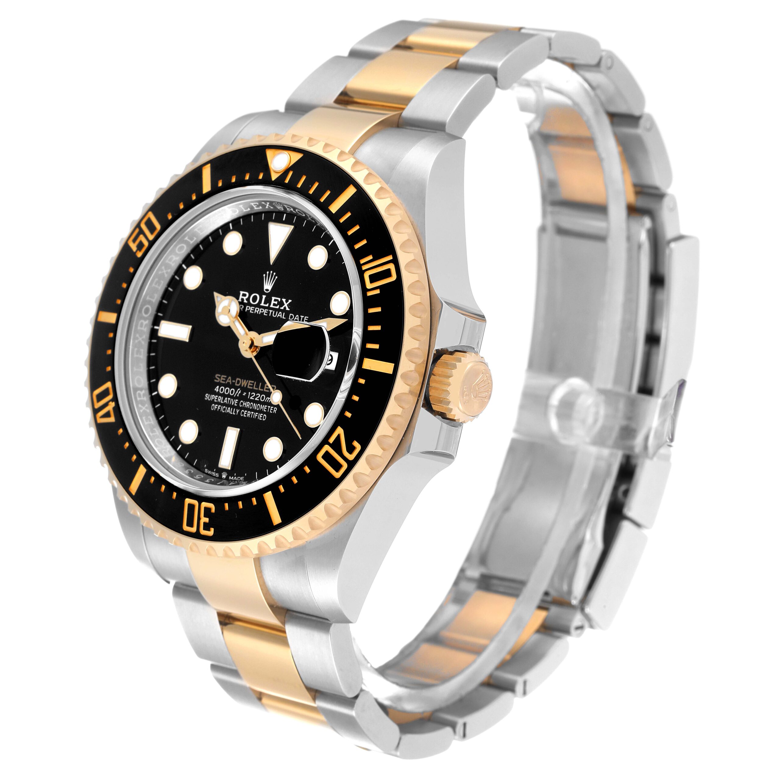 Rolex Seadweller Black Dial Steel Yellow Gold Mens Watch 126603 Unworn