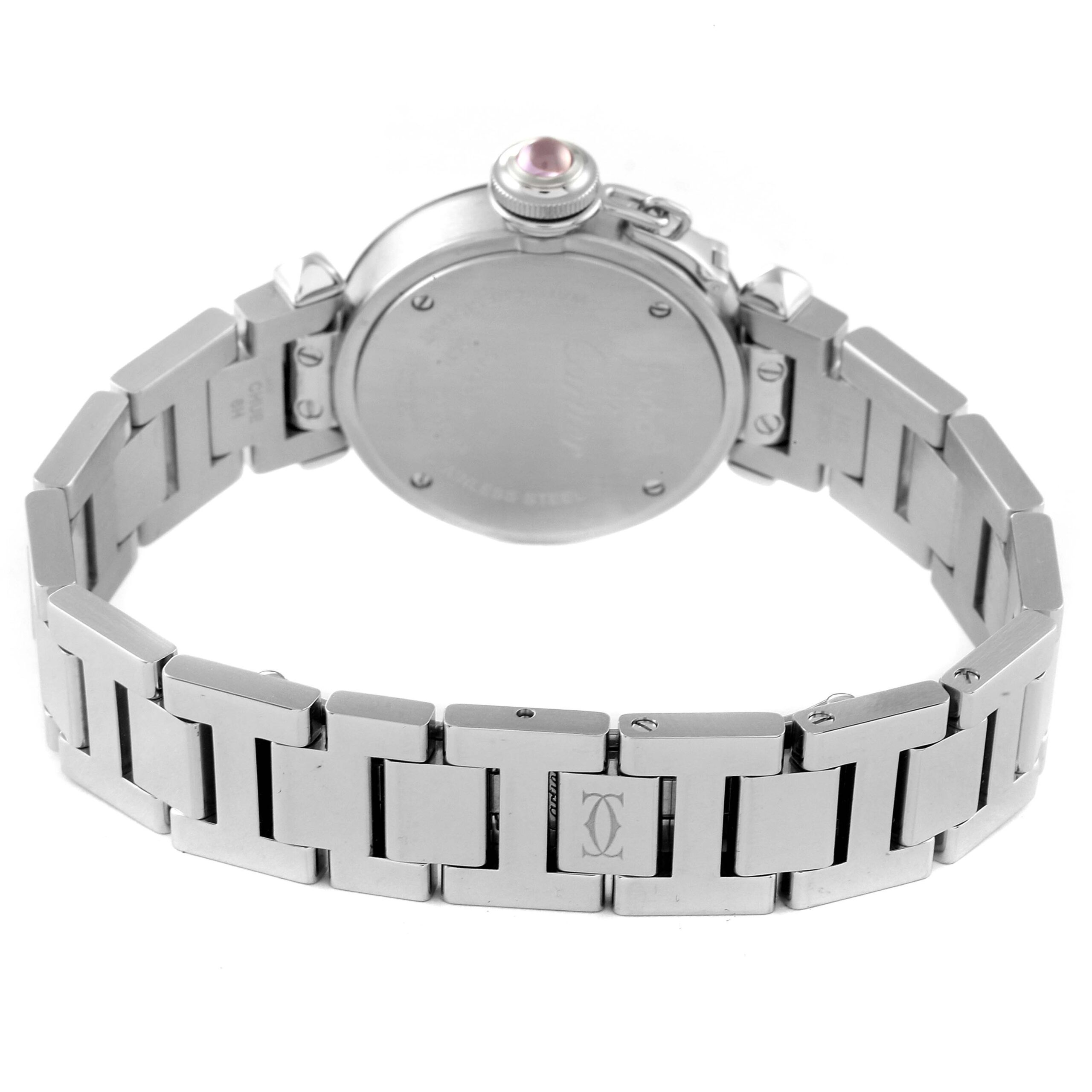 Cartier Miss Pasha Steel Pink Dial Ladies Watch W3140008