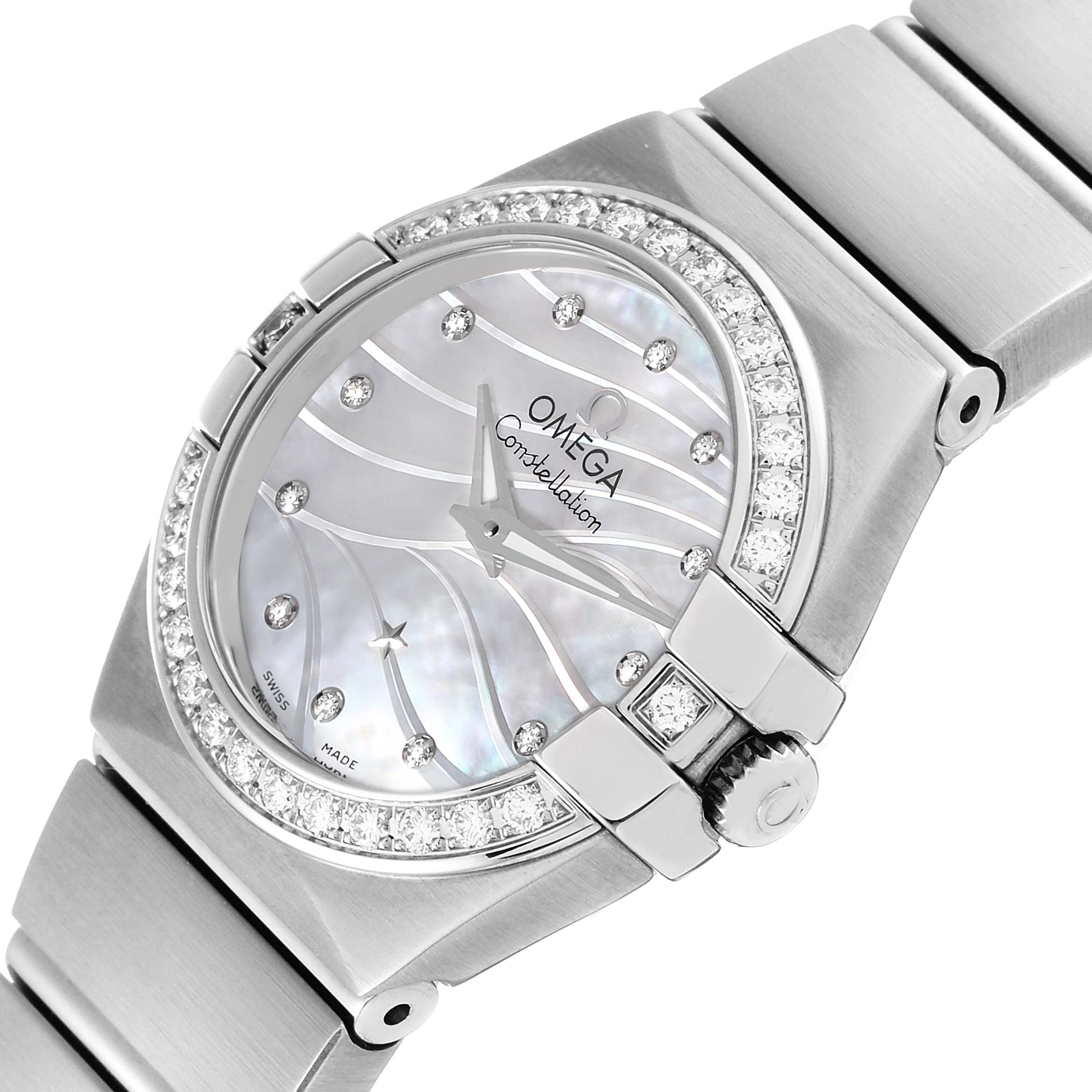 Omega Constellation Mother of Pearl Diamond Ladies Watch 123.15.24.60.55.006