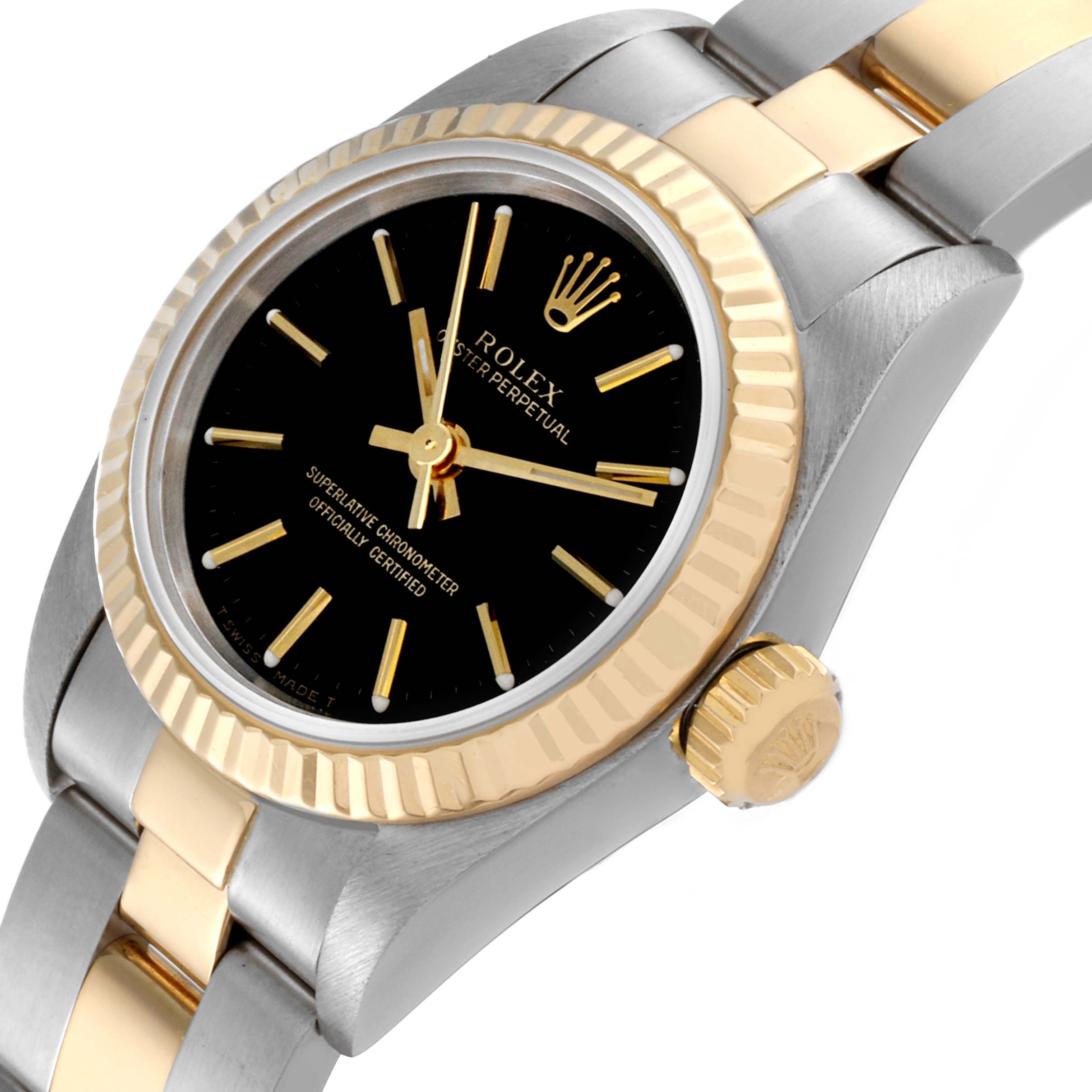Rolex Oyster Perpetual Steel Yellow Gold Diamond Ladies Watch 67193