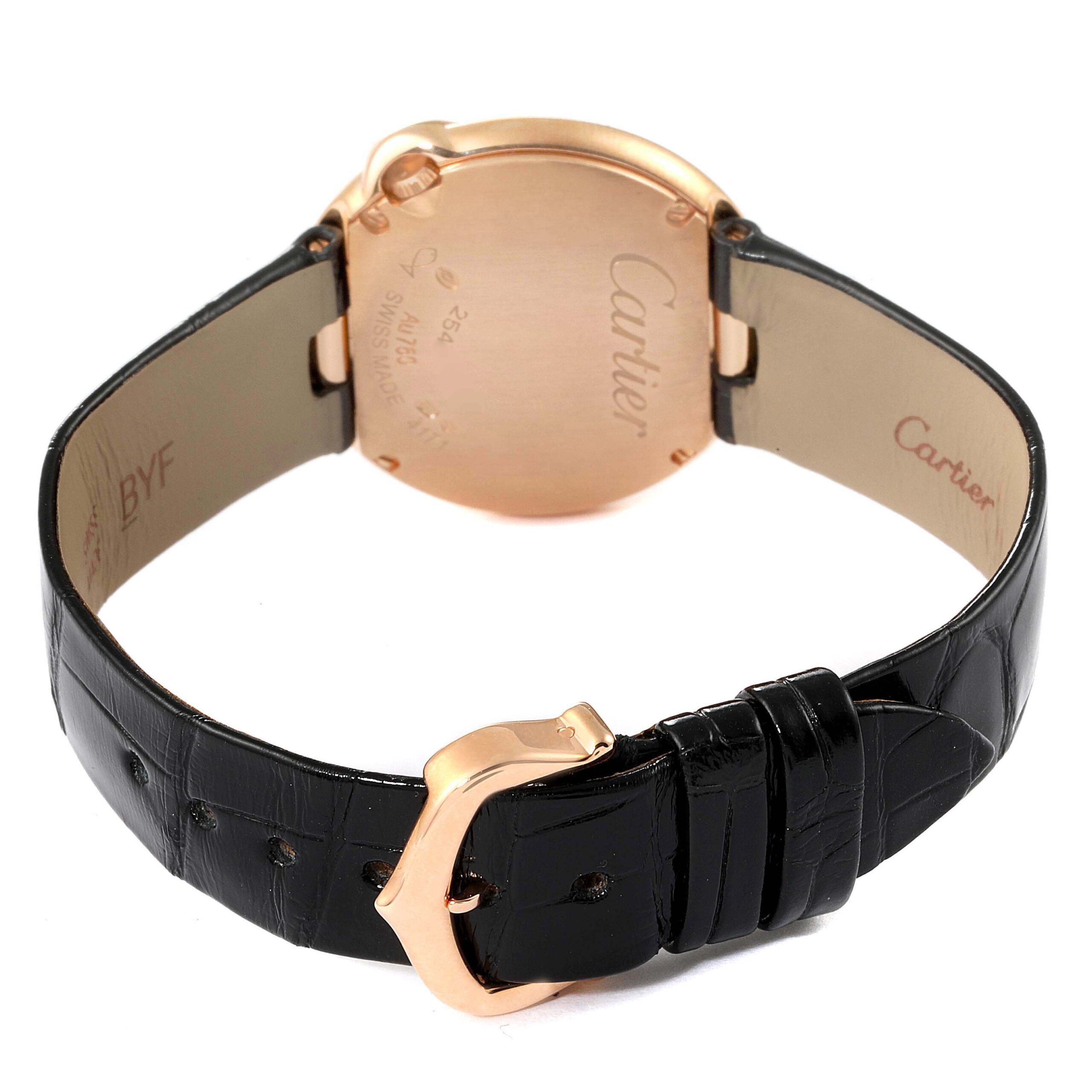 Cartier Ballon Blanc Rose Gold Diamond Ladies Watch WGBL0003 Box Card