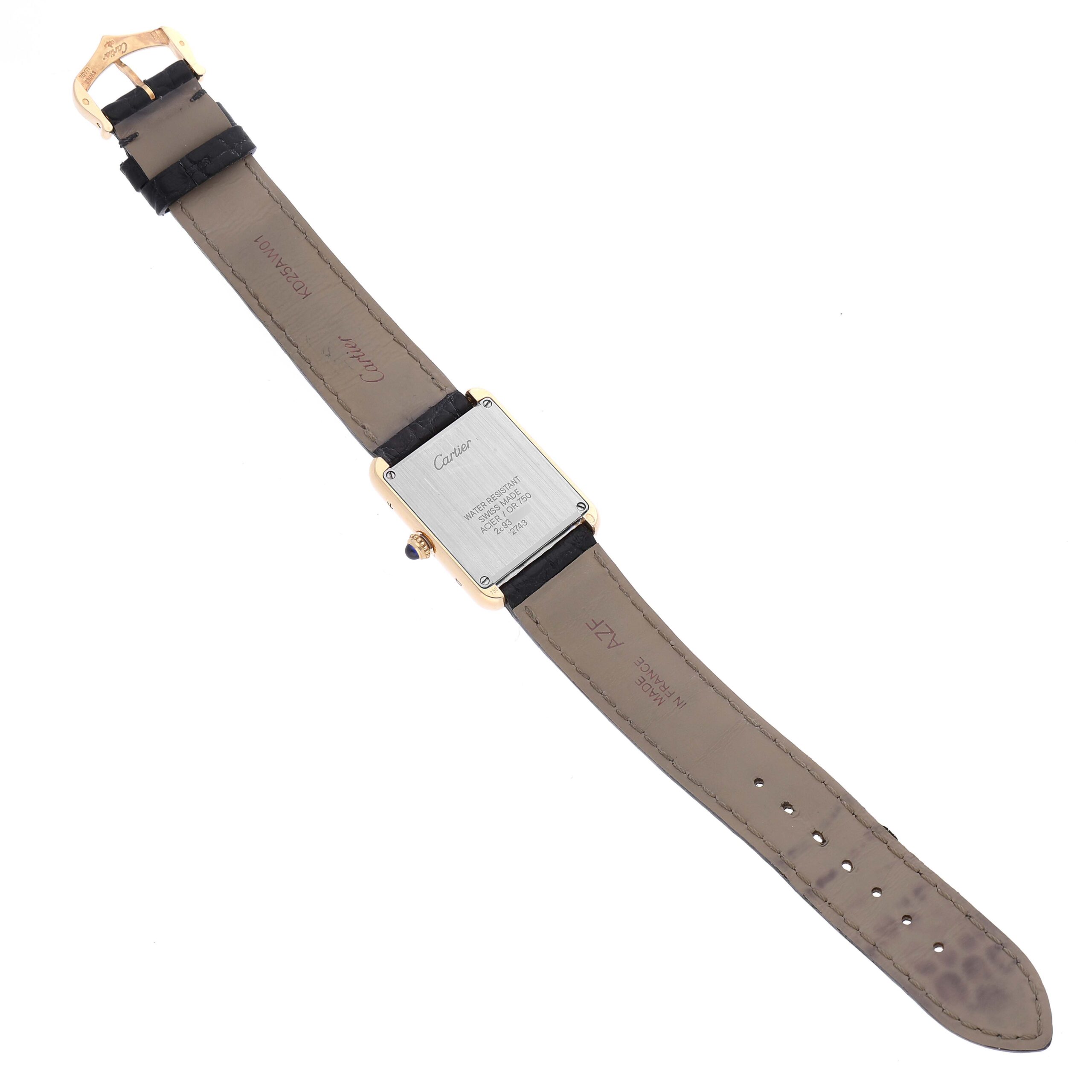 Cartier Tank Solo Small Yellow Gold Steel Silver Dial Ladies Watch W1018755