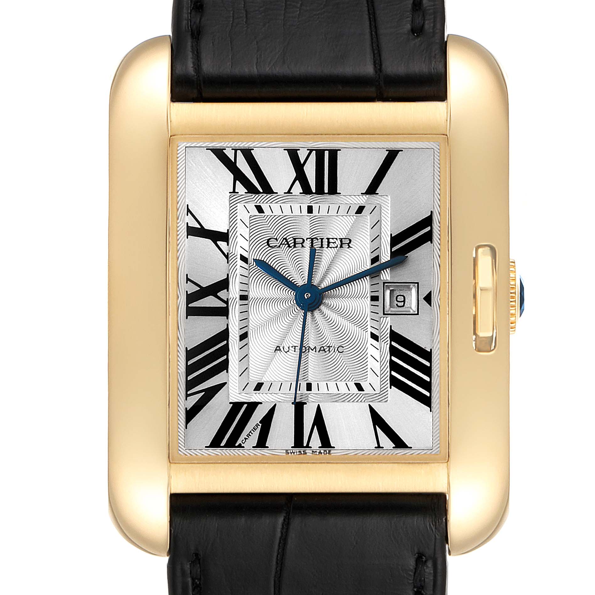 Cartier Tank Anglaise Yellow Gold Large Mens Watch W5310030 Box Papers