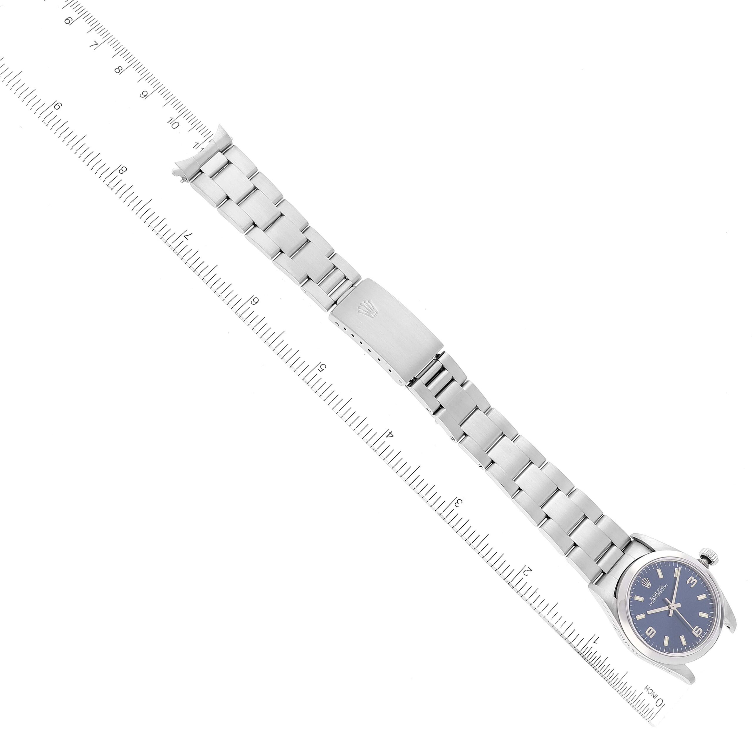 Rolex Midsize 31mm Blue Dial Automatic Steel Ladies Watch 67480