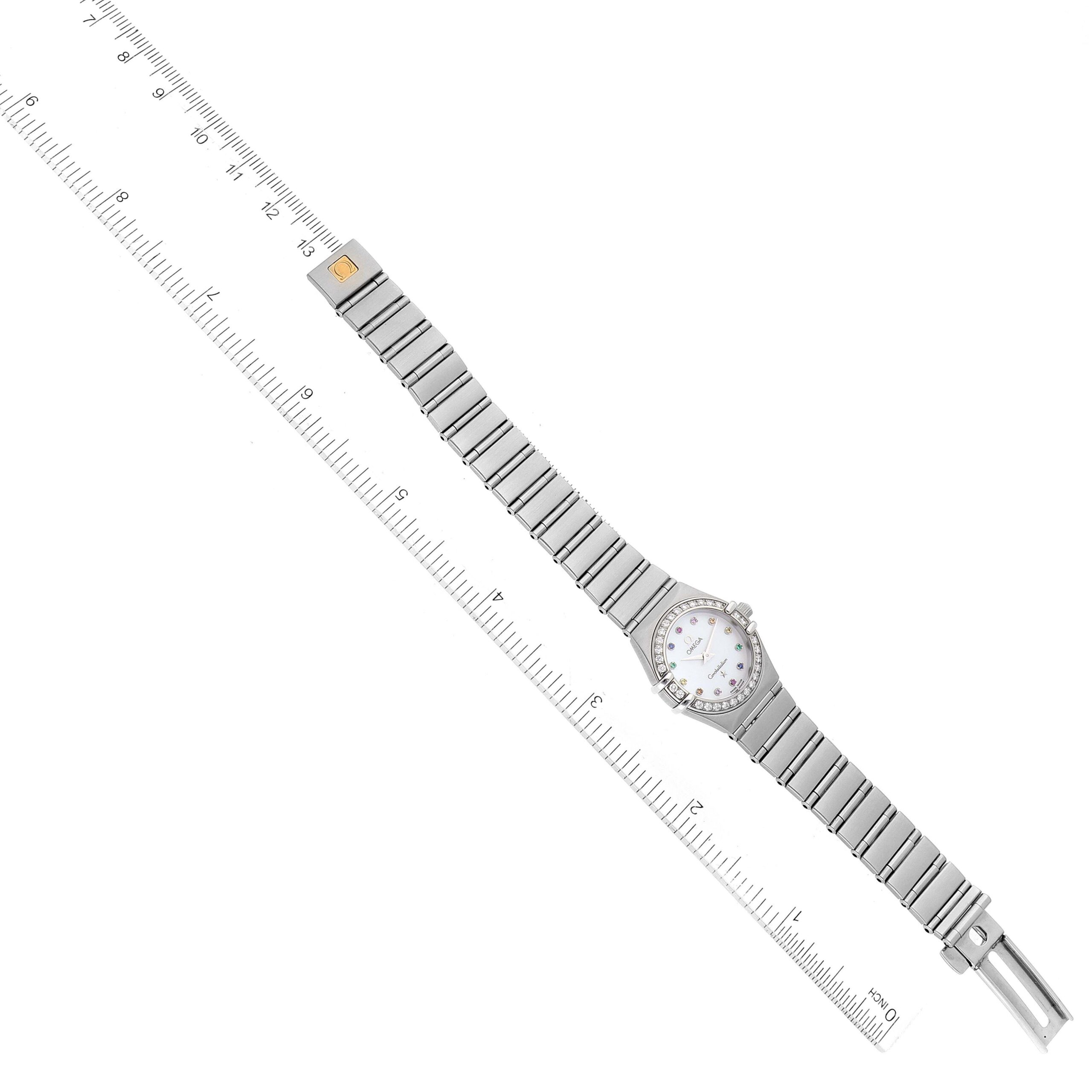Omega Constellation Iris Steel Multi Stone Ladies Watch 1460.79.00
