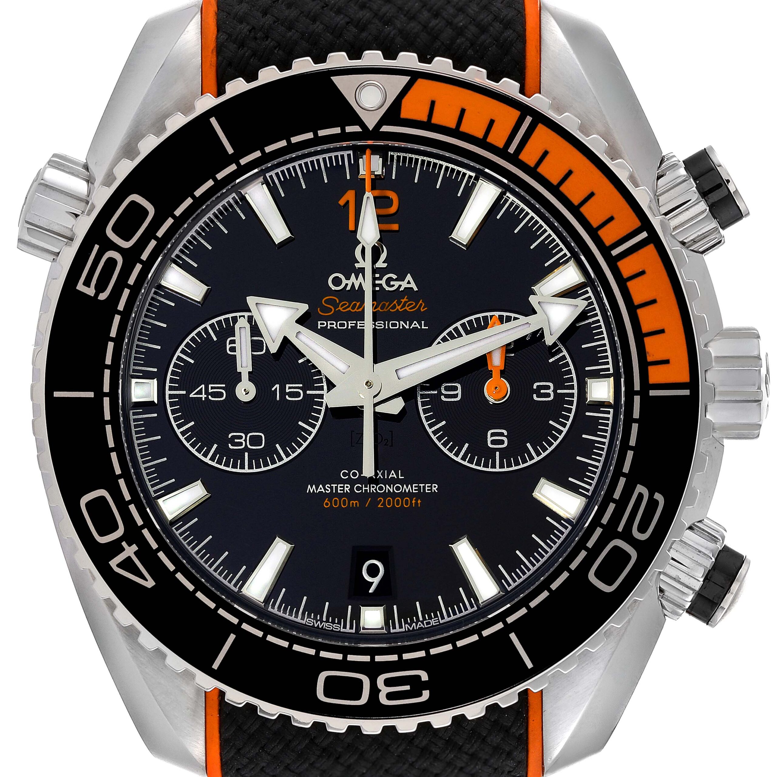 Omega Planet Ocean Chronograph Steel Mens Watch 215.32.46.51.01.001 Box Card