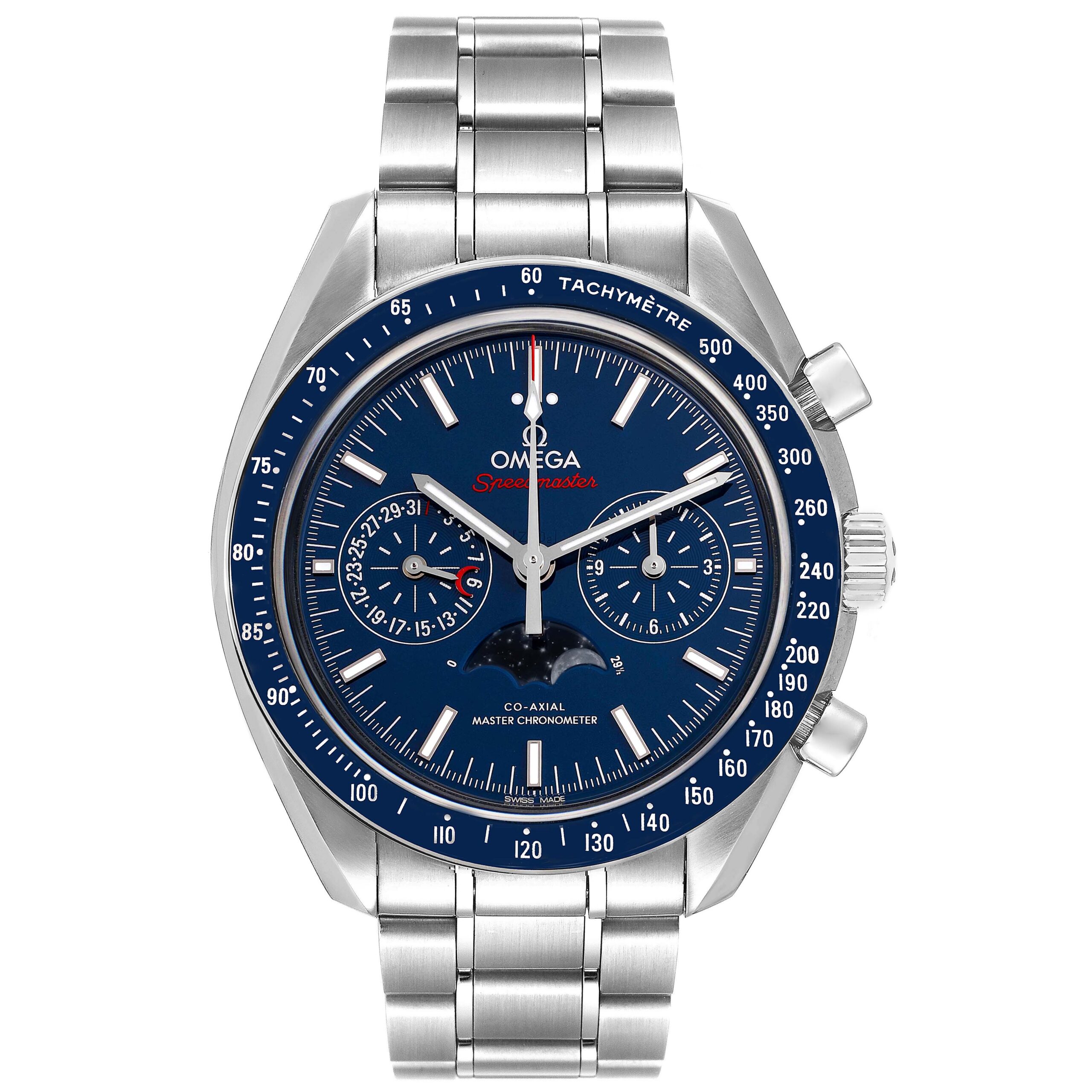 Omega Speedmaster Moonphase Chronograph Mens Watch 304.33.44.52.03.001 Box Card
