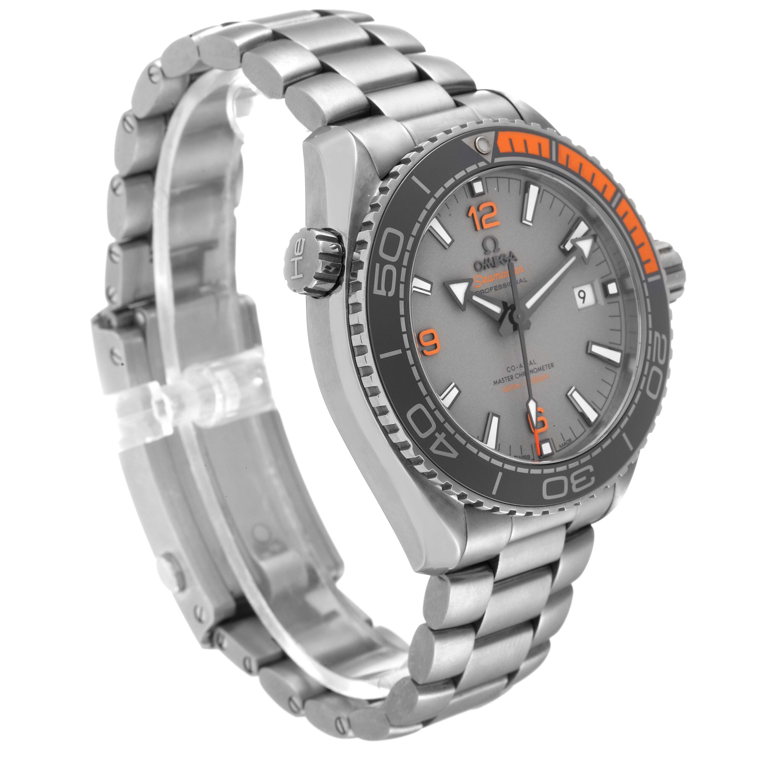 Omega Planet Ocean Co-Axial Titanium Mens Watch 215.90.44.21.99.001 Box Card