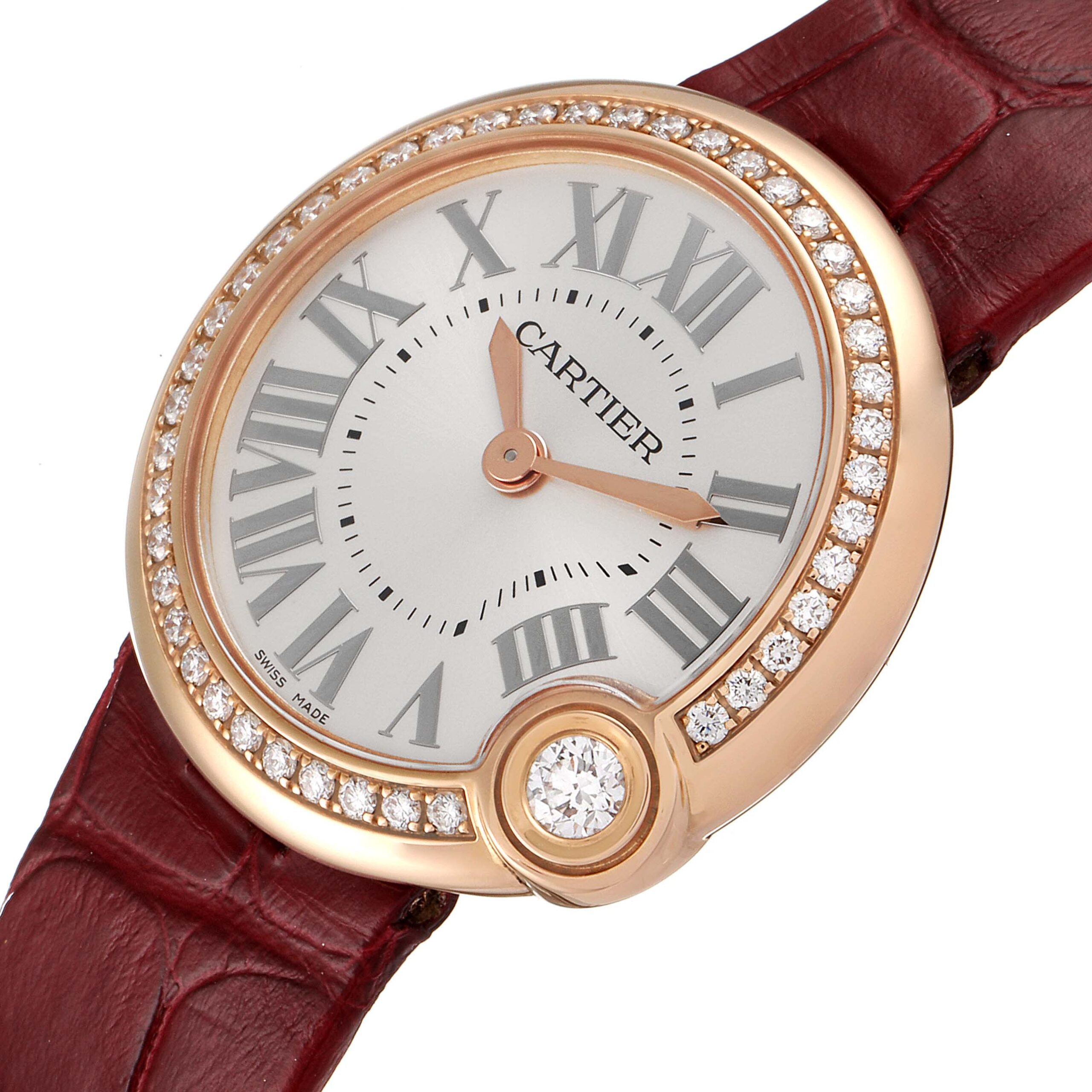 Cartier Ballon Blanc Rose Gold Diamond Ladies Watch WJBL0005 Unworn