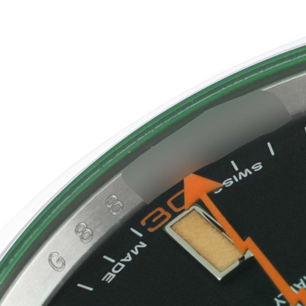 Rolex Milgauss Black Dial Green Crystal Steel Mens Watch 116400V Box Card