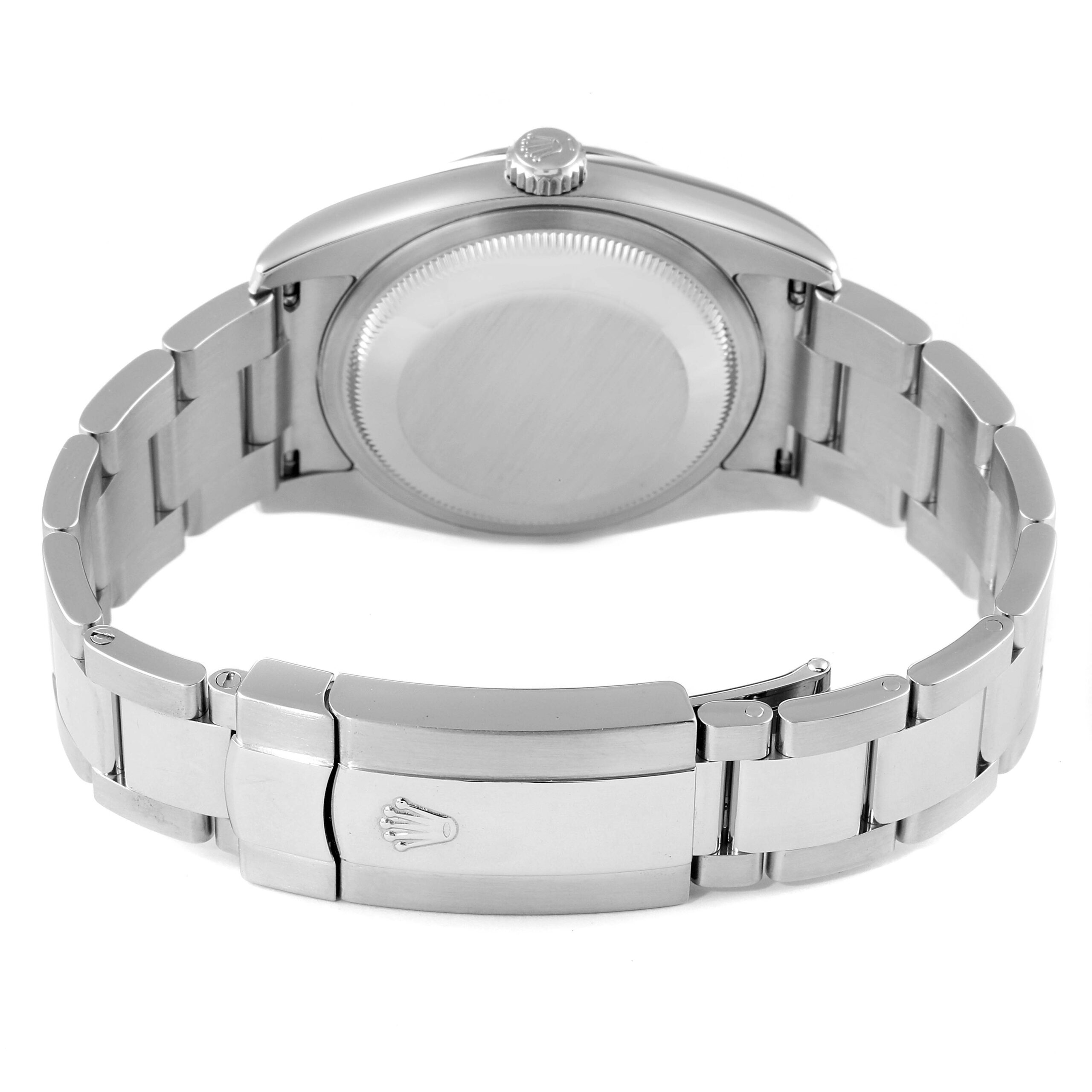 Rolex Datejust Steel White Gold Silver Dial Mens Watch 116234 Box Papers