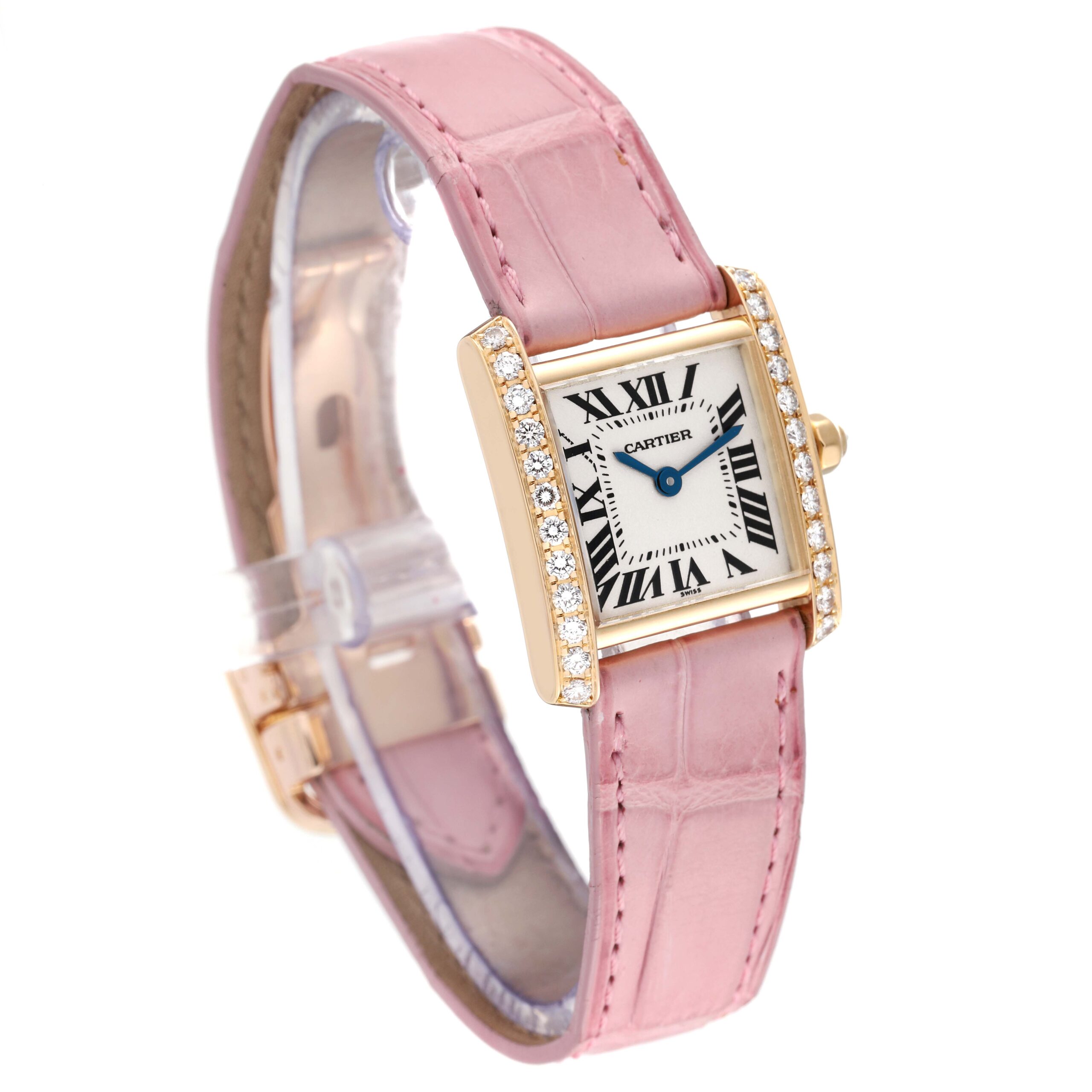 Cartier Tank Francaise Yellow Gold Diamond Ladies Watch WE100151