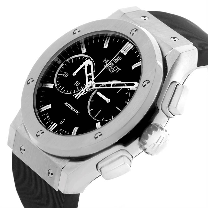 Hublot Classic Fusion Black Dial Rubber Titanium Watch 521.NX.1170.RX