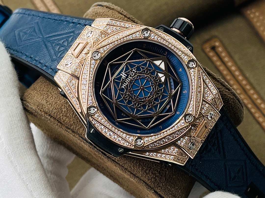 Hengbao HB Yu. Hublot Big Bang Sang Bleu series 415.NX.1112.VR.MXM16 tattoo watch personality
