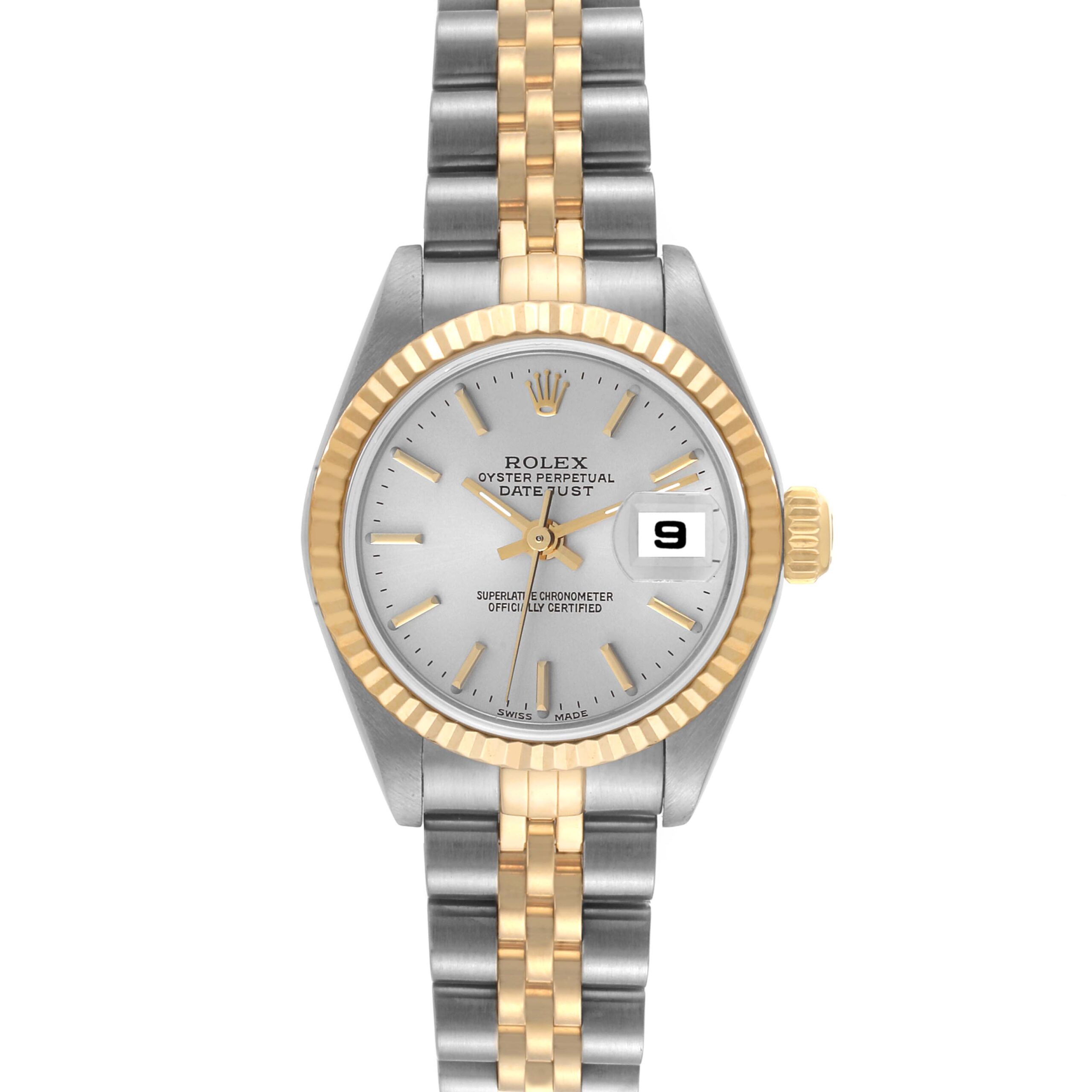 Rolex Datejust Steel Yellow Gold Silver Dial Ladies Watch 79173