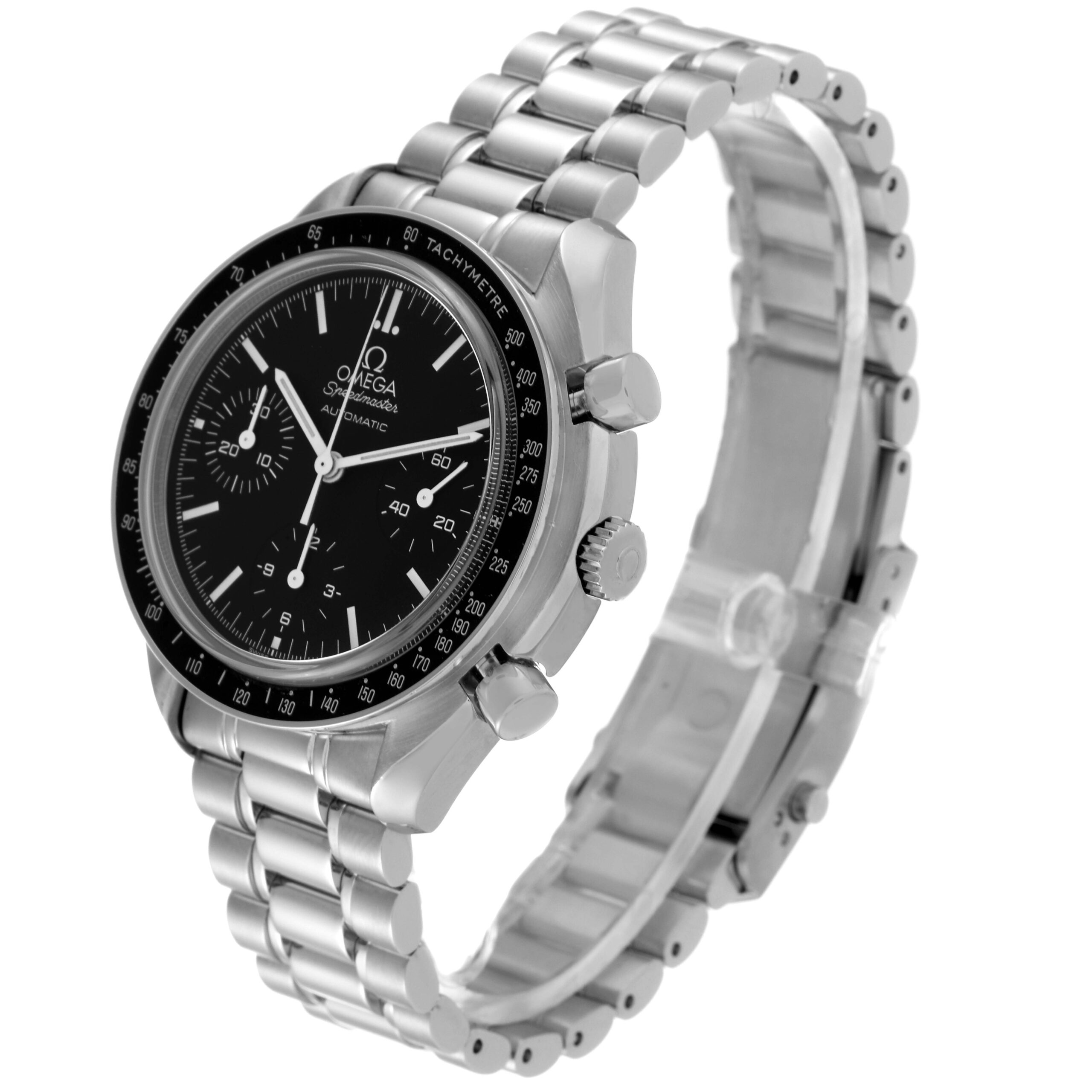 Omega Speedmaster Reduced Chronograph Steel Mens Watch 3539.50.00 Box Card