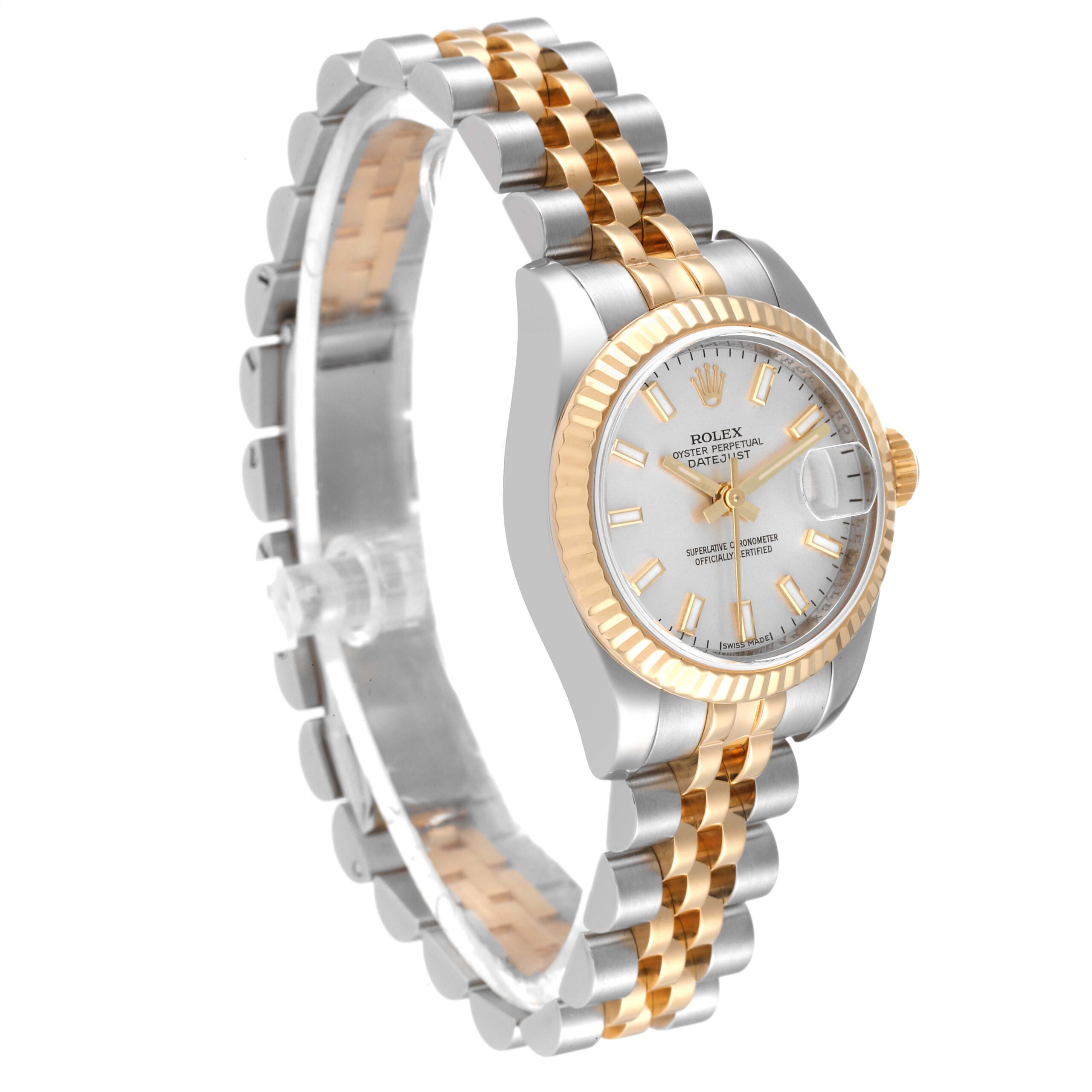 Rolex Datejust Steel Yellow Gold Silver Dial Ladies Watch 179173