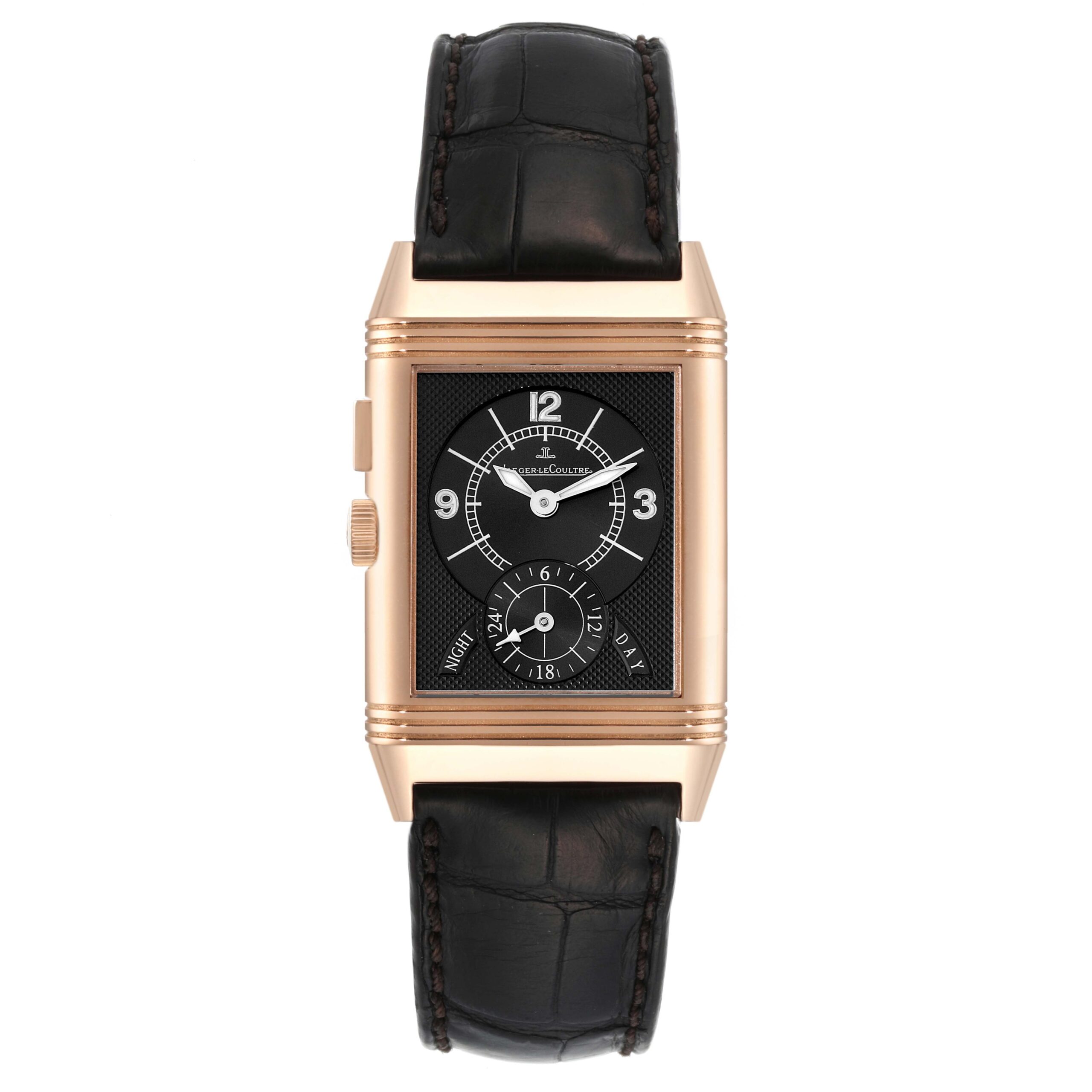 Jaeger LeCoultre Reverso Duoface Rose Gold Watch 272.2.54 Q2712410 Box Papers