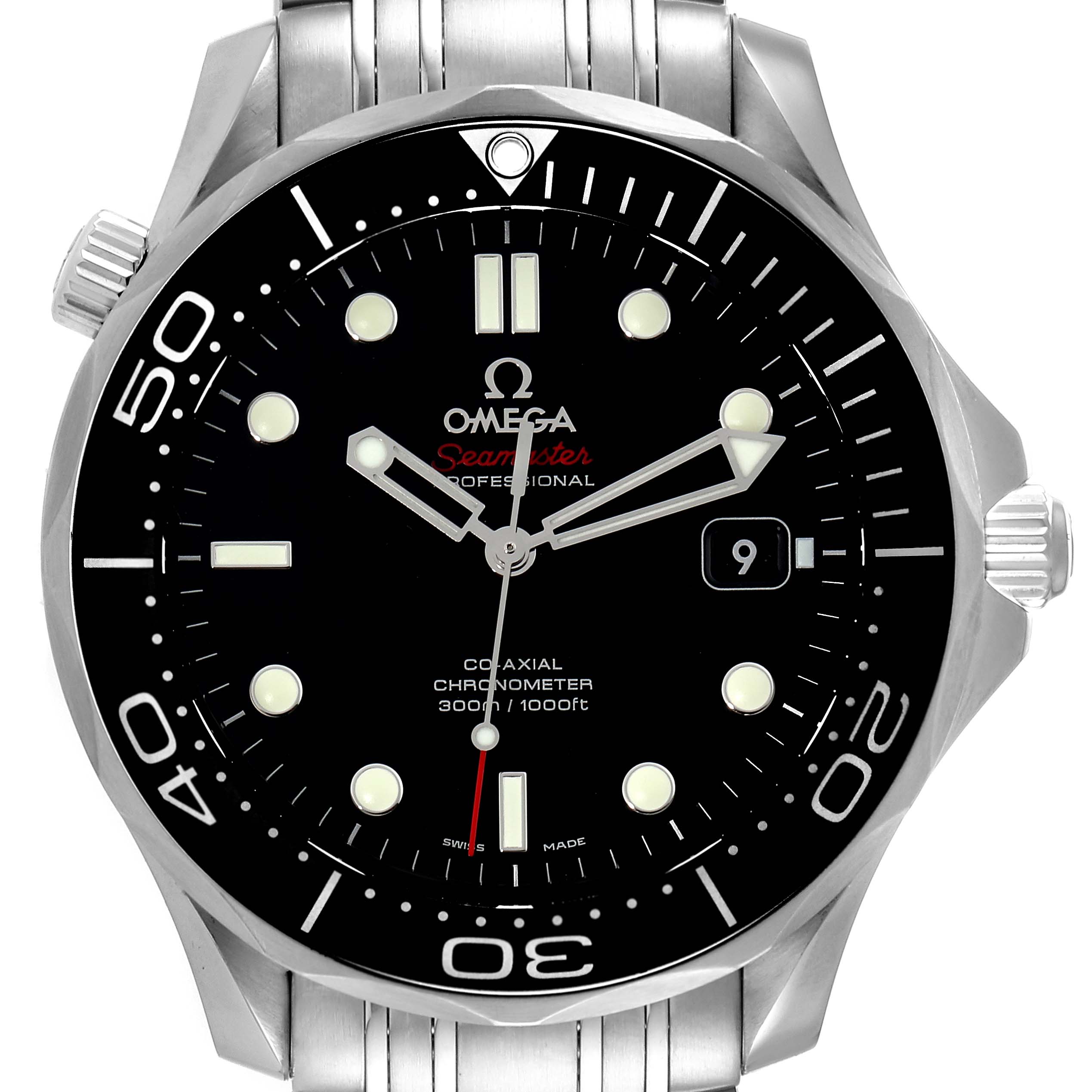 Omega Seamaster Diver 300M Black Dial Mens Watch 212.30.41.20.01.003 Box Card