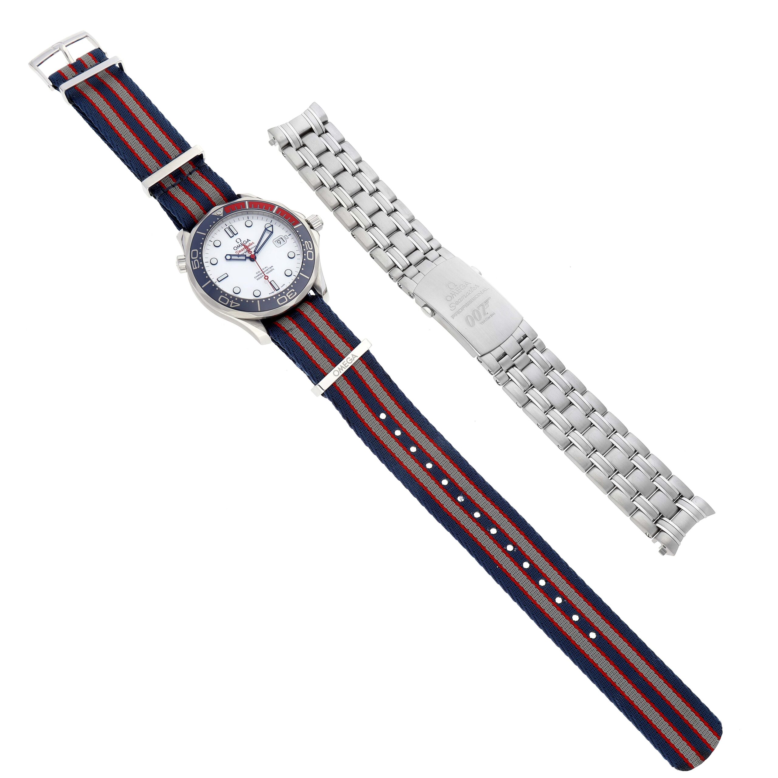 Omega Seamaster James Bond Commander LE Steel Watch 212.32.41.20.04.001 Box Card