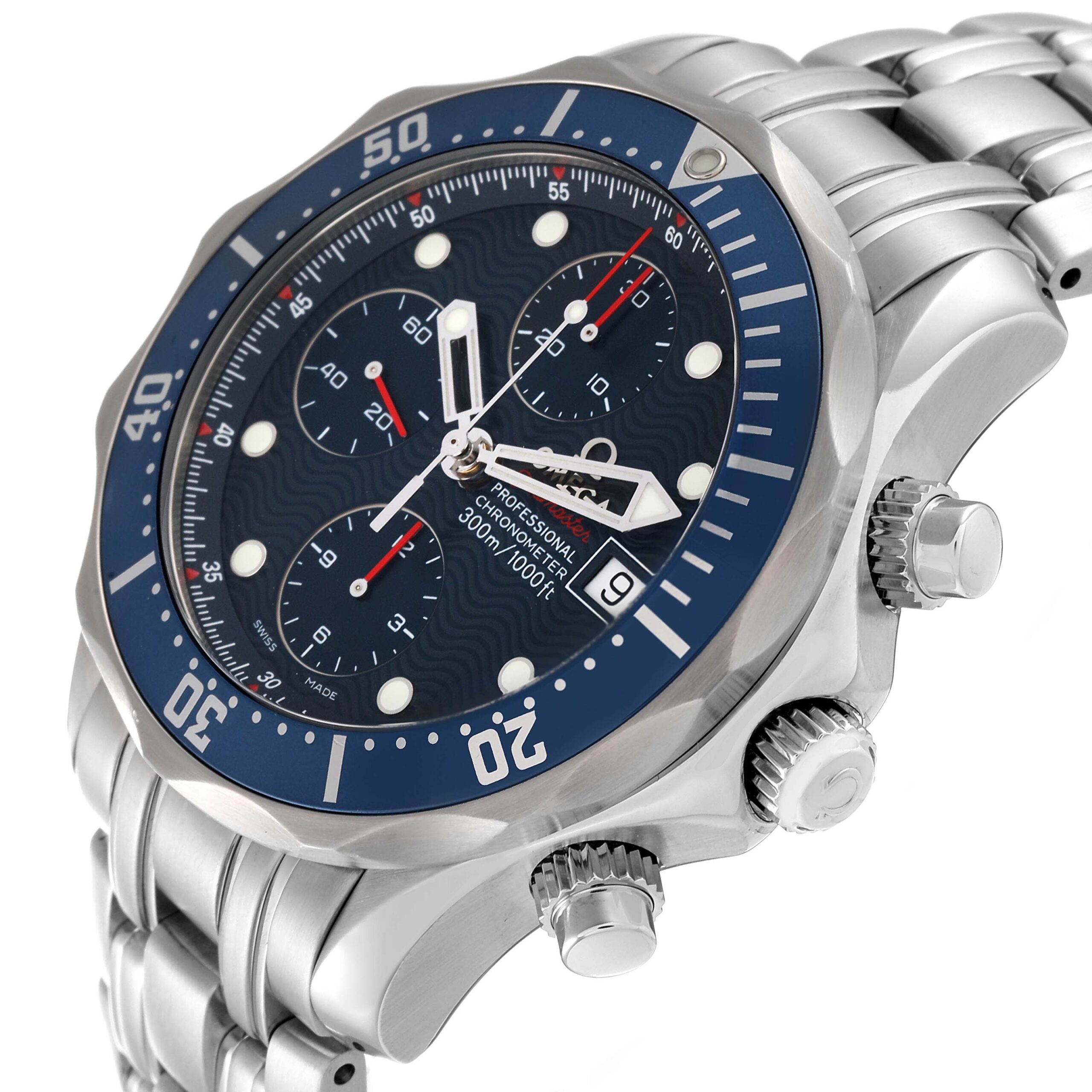 Omega Seamaster 300m Chronograph Automatic Watch 2225.80.00 Box Card