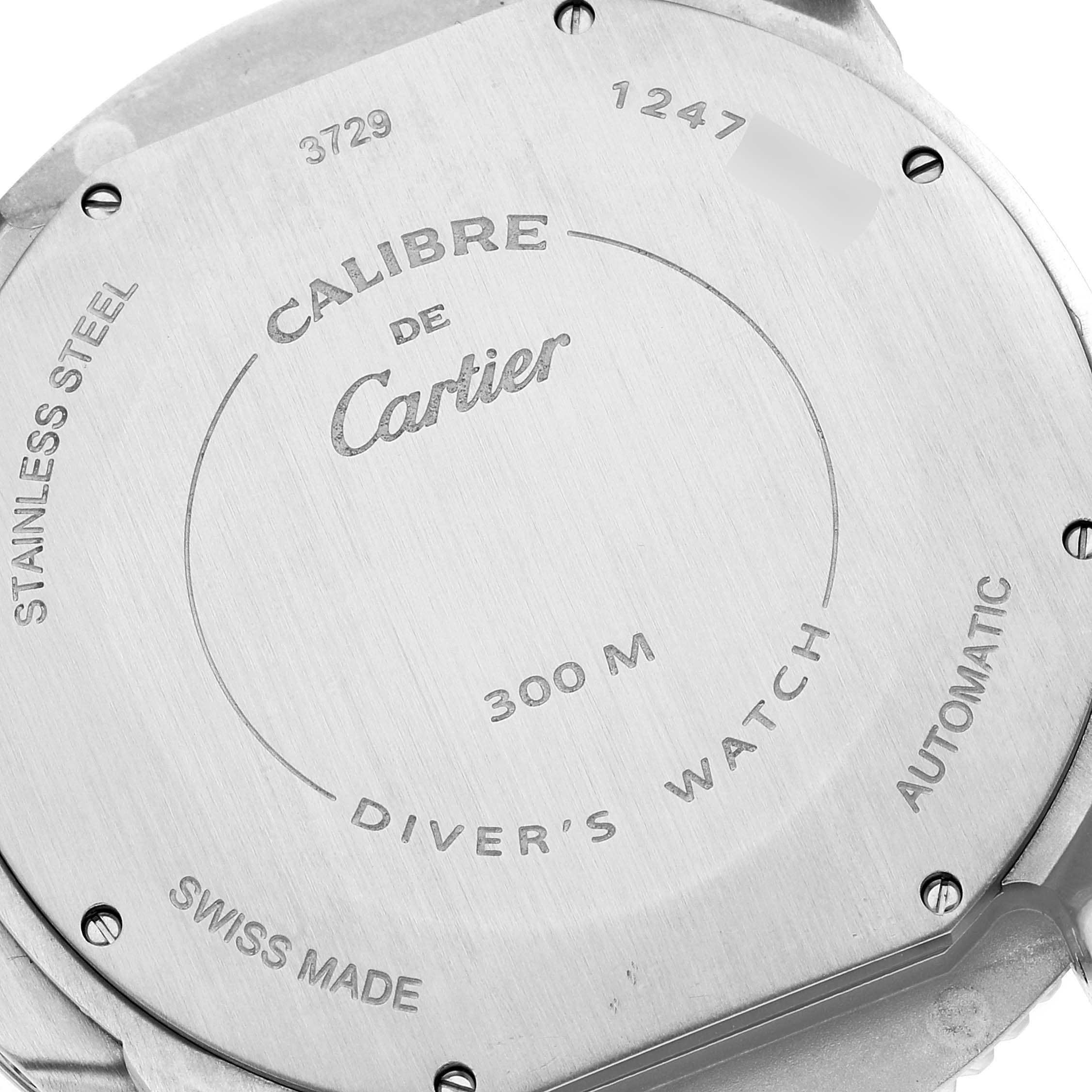 Cartier Calibre Black Dial Automatic Steel Mens Watch W7100057