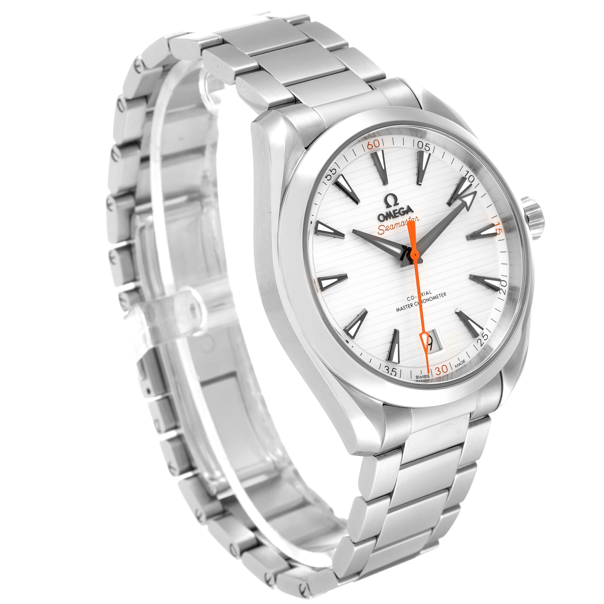 Omega Seamaster Aqua Terra Orange Hand Watch 220.10.41.21.02.001 Box Card