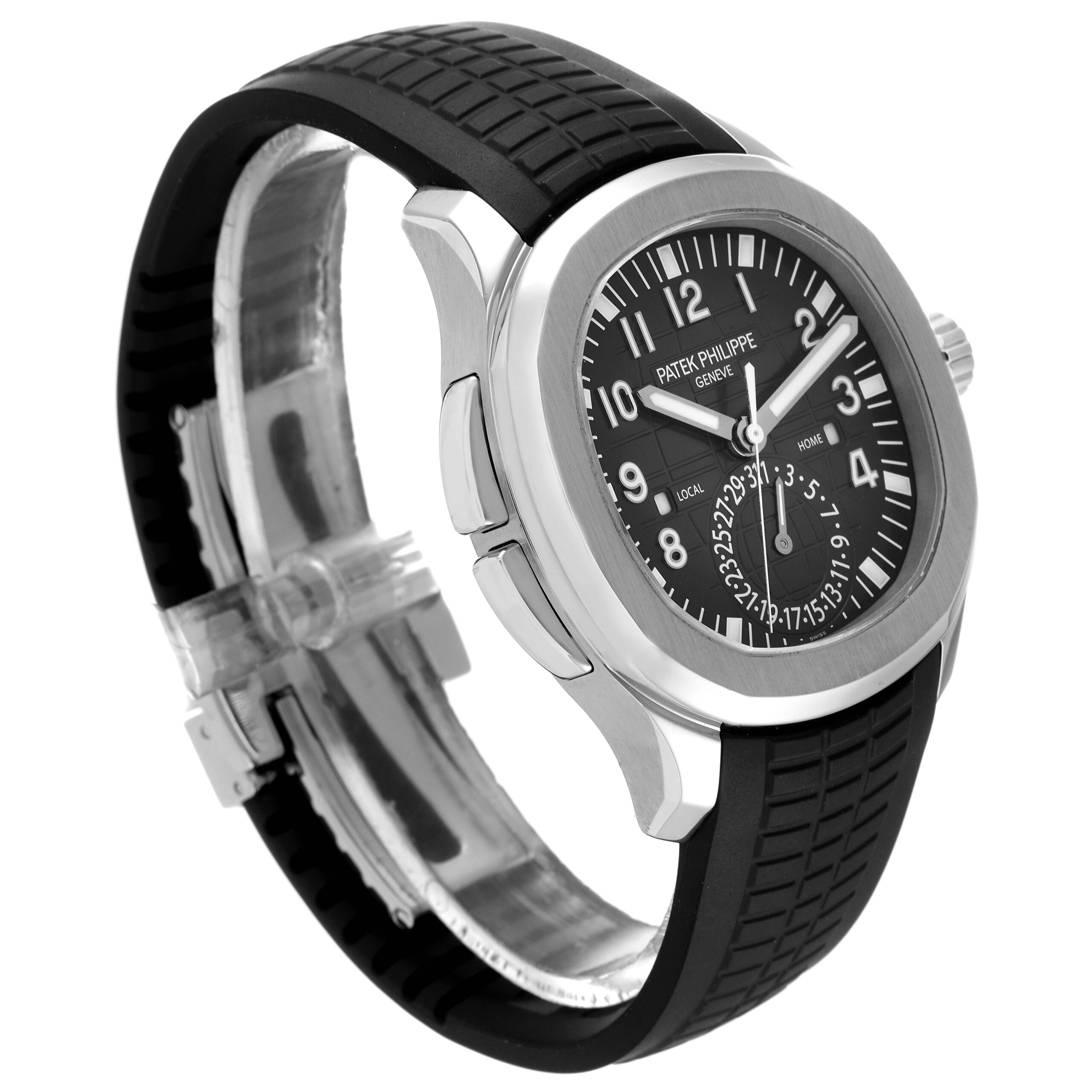 Patek Philippe Aquanaut Travel Time Steel Mens Watch 5164A Box Papers