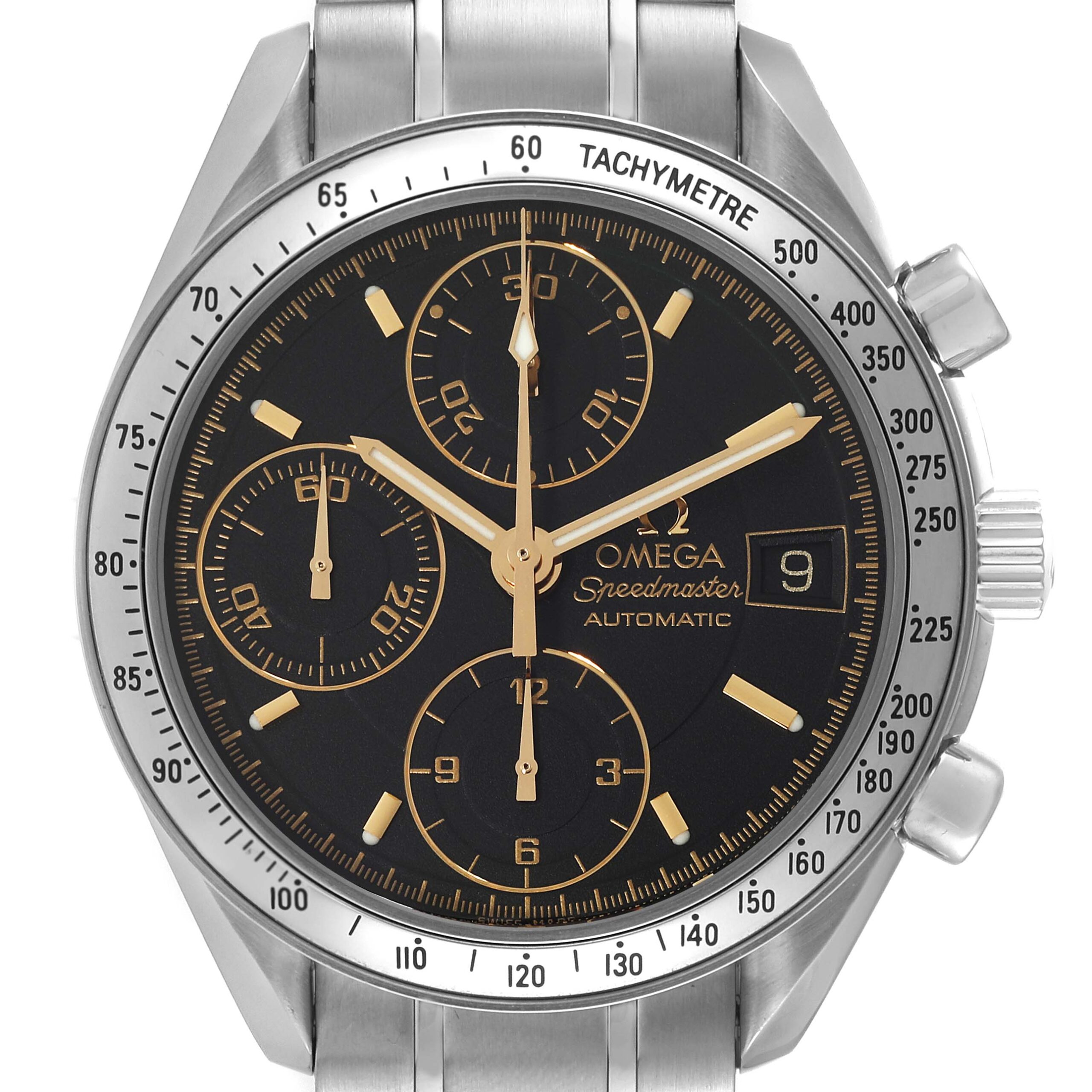Omega Speedmaster Date Black Dial Steel Mens Watch 3513.54.00 Box Card