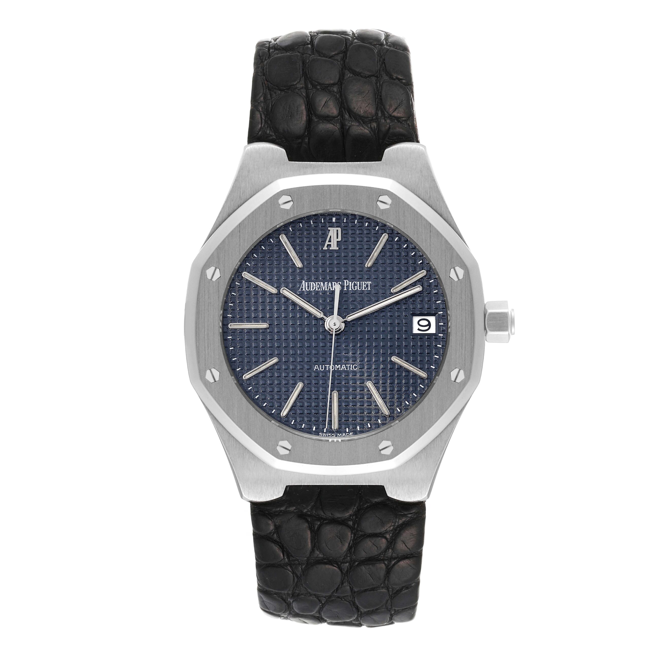 Audemars Piguet Royal Oak Blue Dial Steel Mens Watch 14800ST