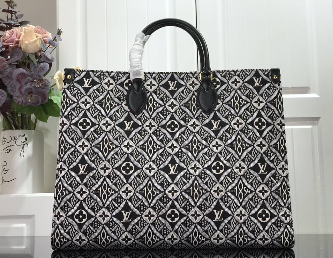 LV Tote Dupe On the Go GM Since 1854 Tote Replica Black M57207