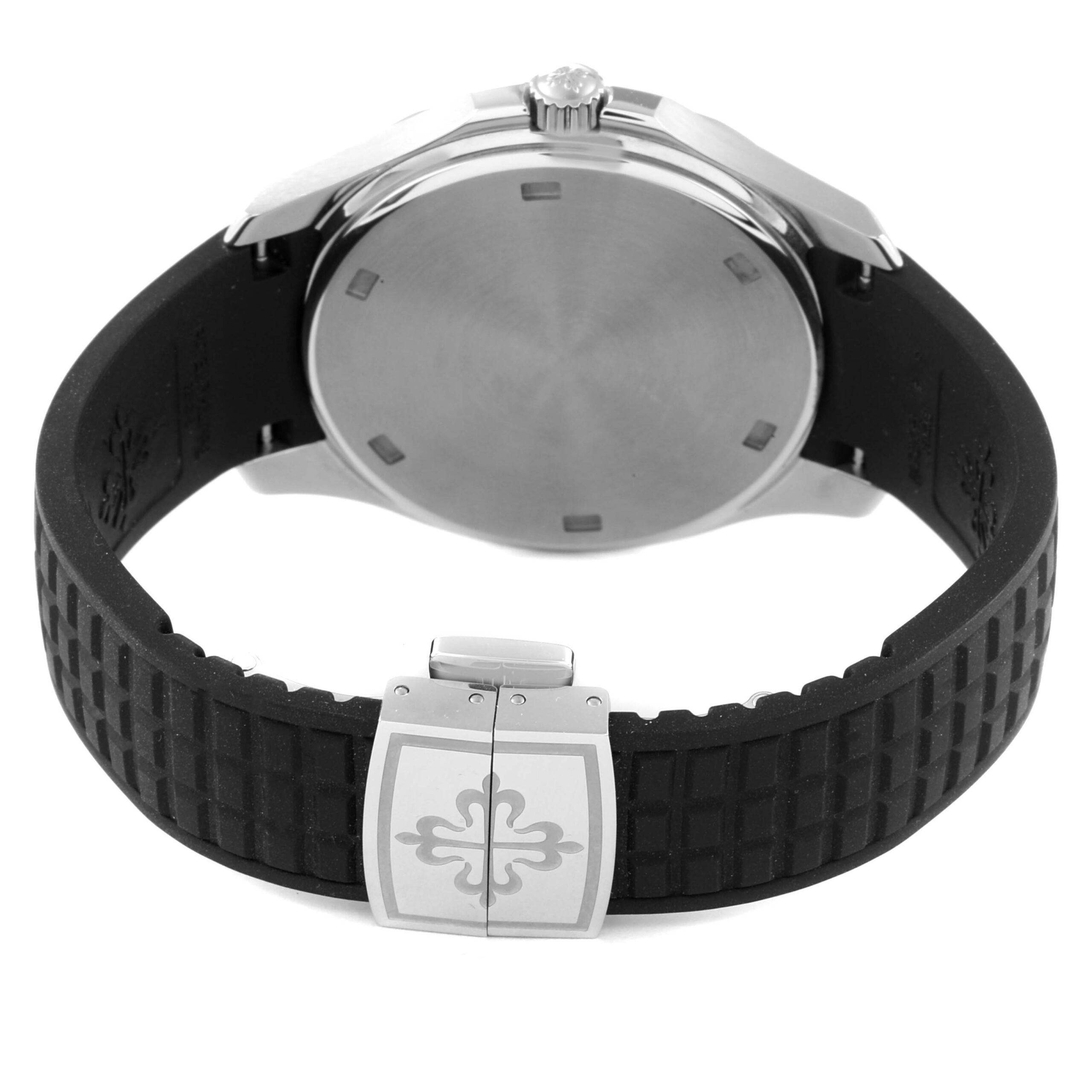 Patek Philippe Aquanaut Steel Black Dial Diamond Mens Watch 5267 Unworn