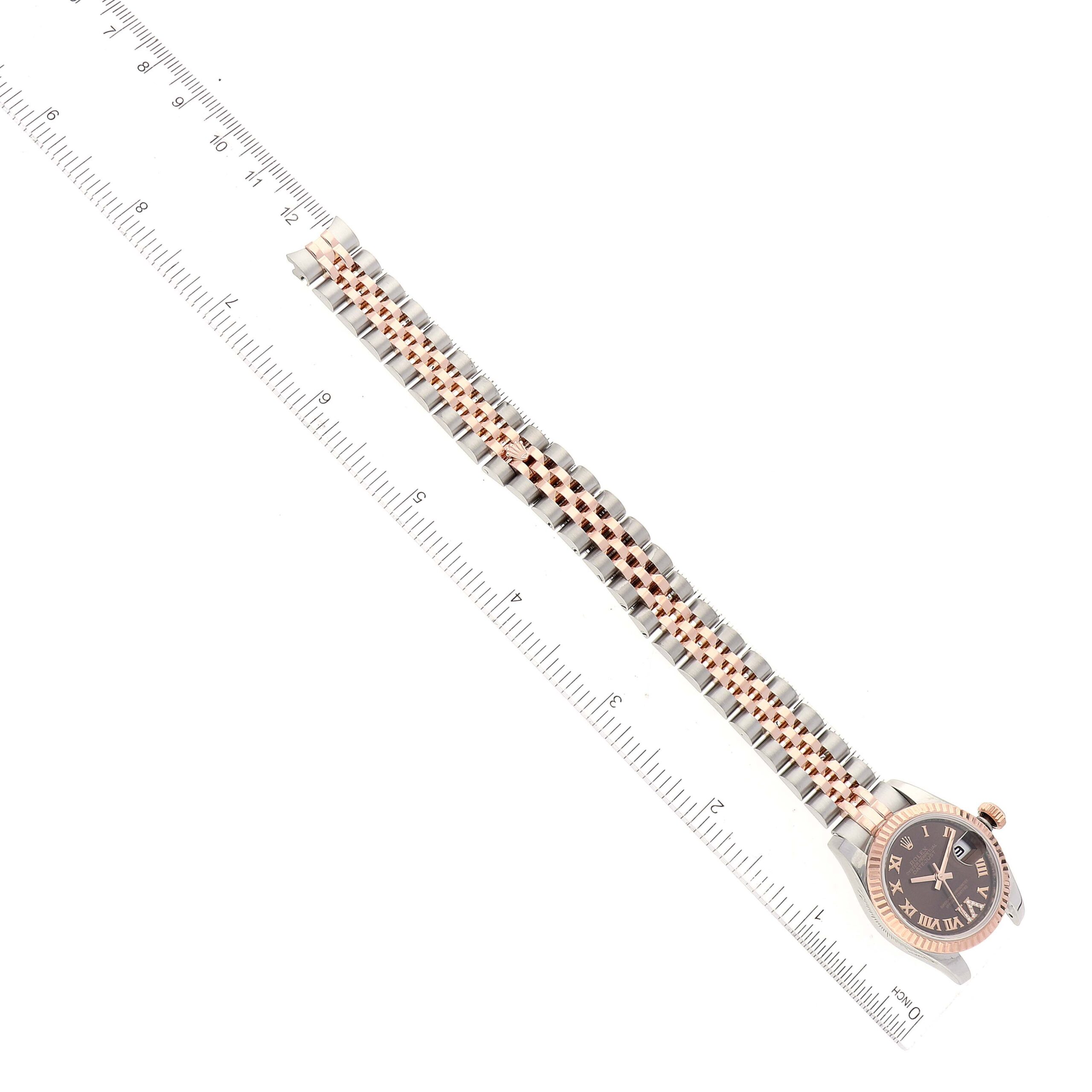 Rolex Datejust Steel Rose Gold Diamond Ladies Watch 179171 Box Card