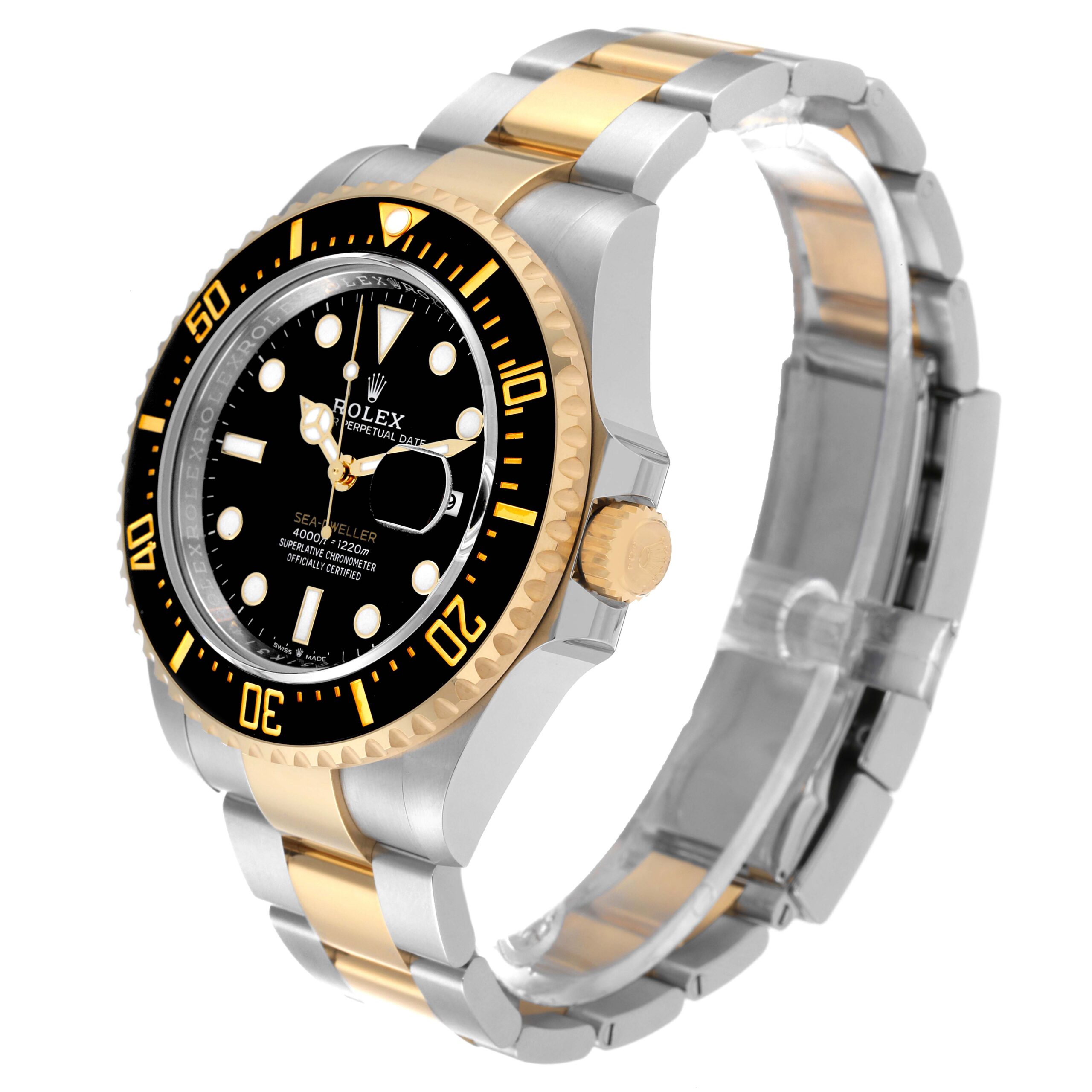 Rolex Seadweller Black Dial Steel Yellow Gold Mens Watch 126603 Unworn