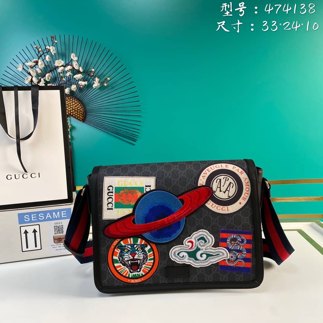 Gucci Courier GG Supreme Shoulder Bag Replica 474138