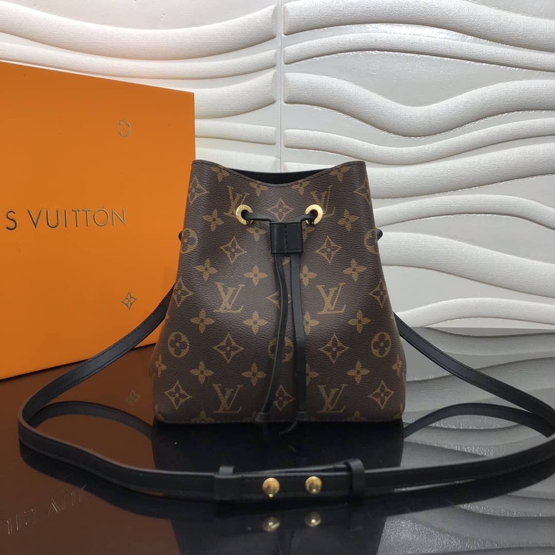 Louis Vuitton Noe Monogram Canvas Replica Bucket Bag Black