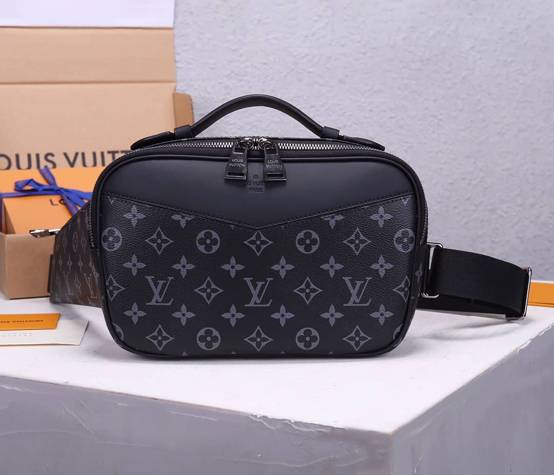 LV Bum Bag Dupe Monogram Eclipse  Waist Pouch hip body M42906